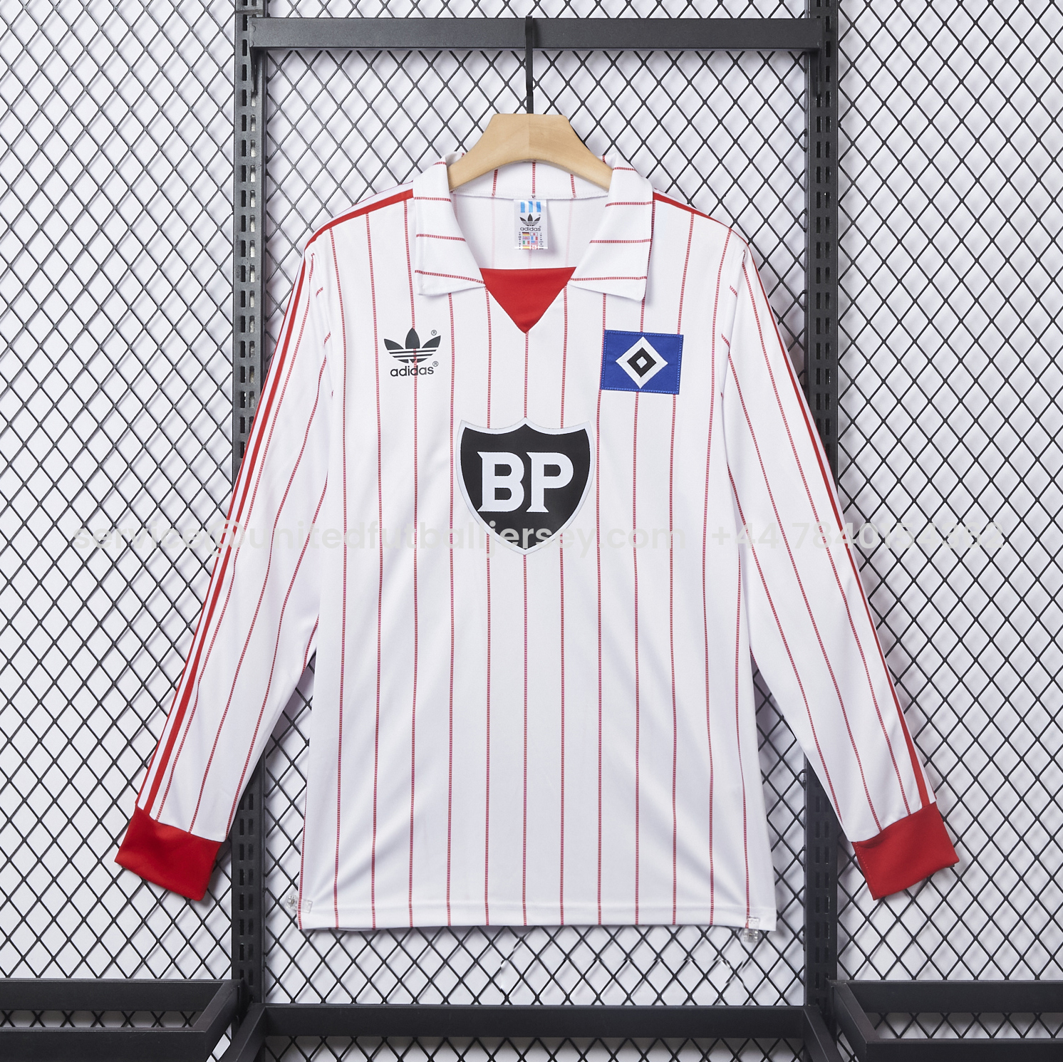 Retro Hamburger SV 1982-83 Home Long Sleeves Jersey - JerseysGala