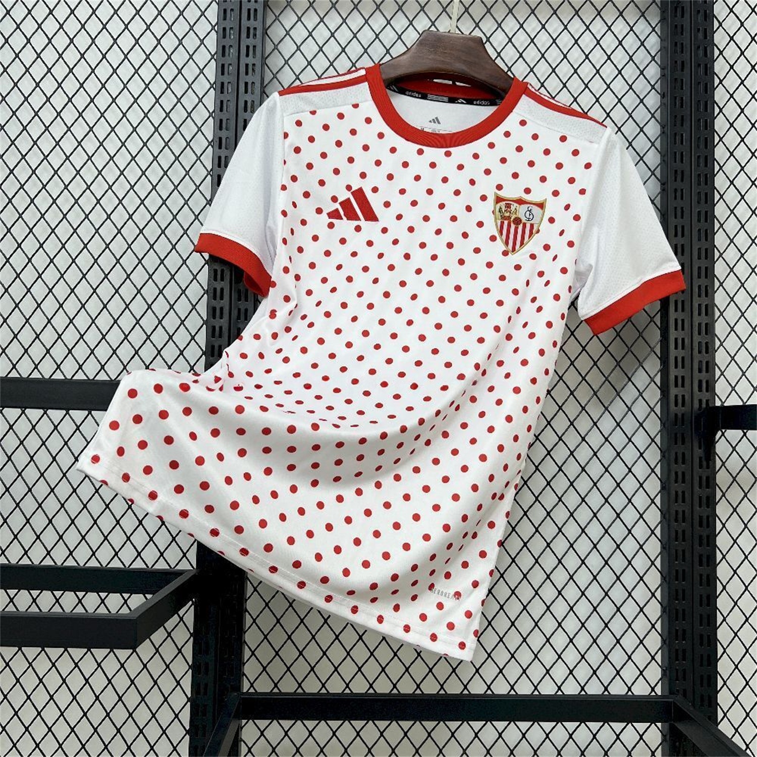 Sevilla 25-26 Red Points White Training Jersey - Fans Version - JerseysGala