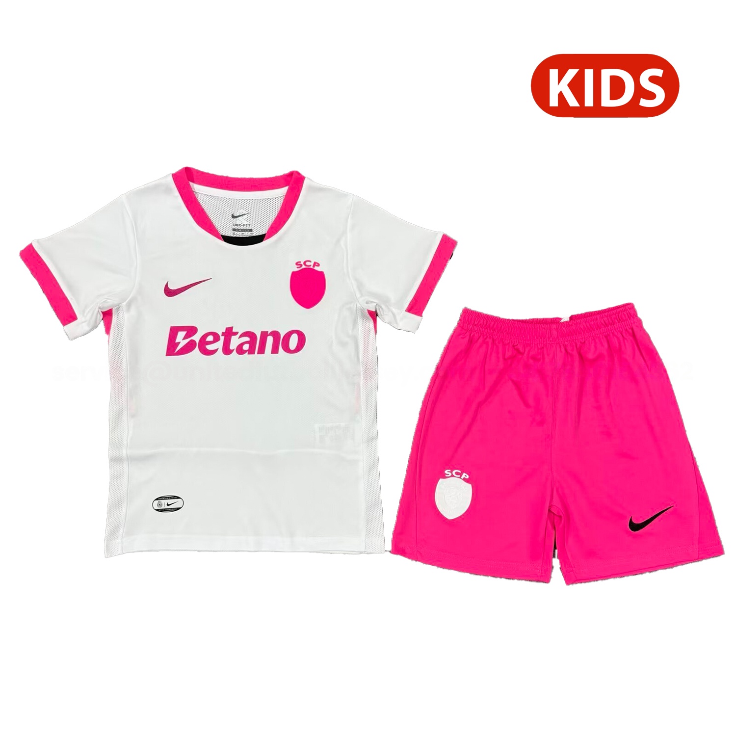 Sporting CP 25-26 Pink And White Special Kids Kit - JerseysGala