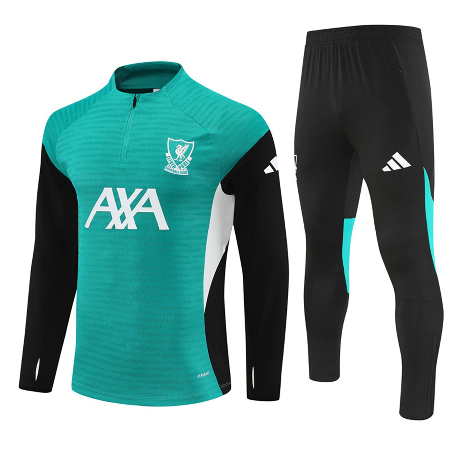 Liver.pool 25-26 Long Sleeve Training Set - Player Version - Green Top and Black Pants - JerseysGala