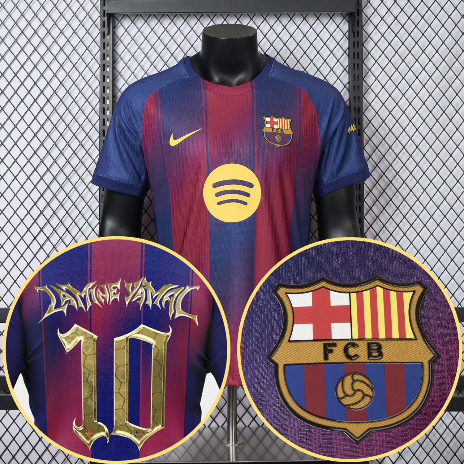 【Yamal Special Font】Barcelona 25-26 Home Jersey - Player Version - JerseysGala