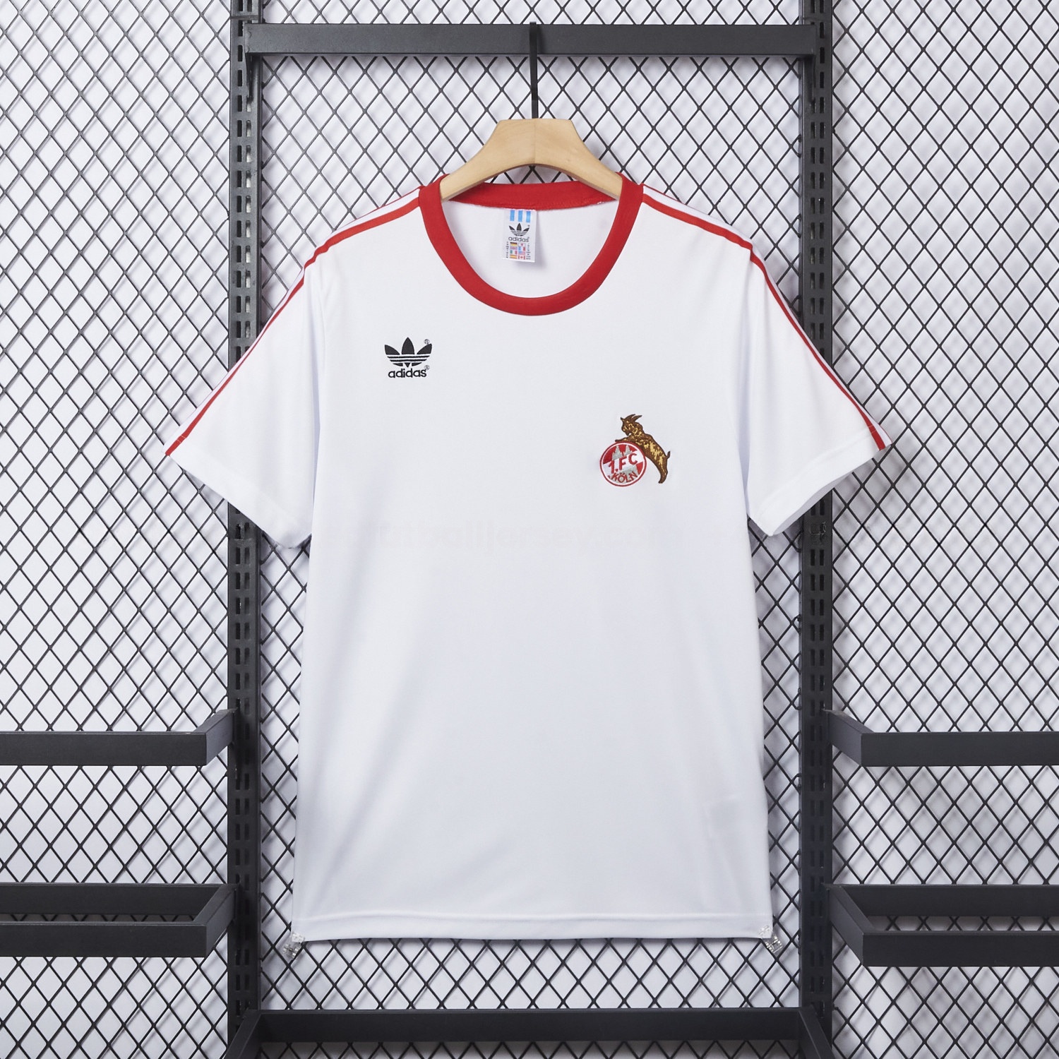 Retro 1. FC Köln 1976-77 Away White Jersey - JerseysGala