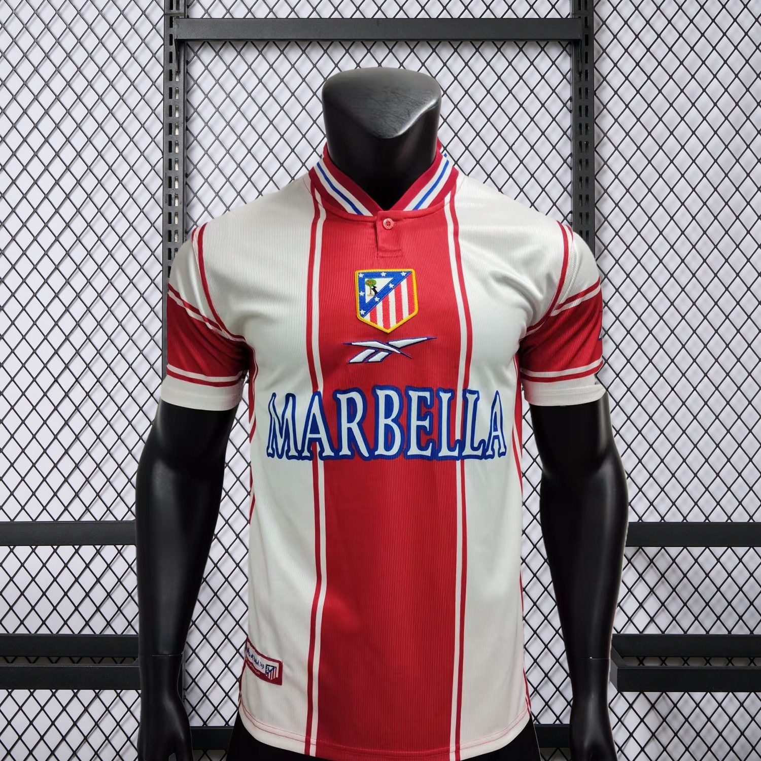 Retro Atletico Madrid 99-00 Home Jersey - Player Version - JerseysGala