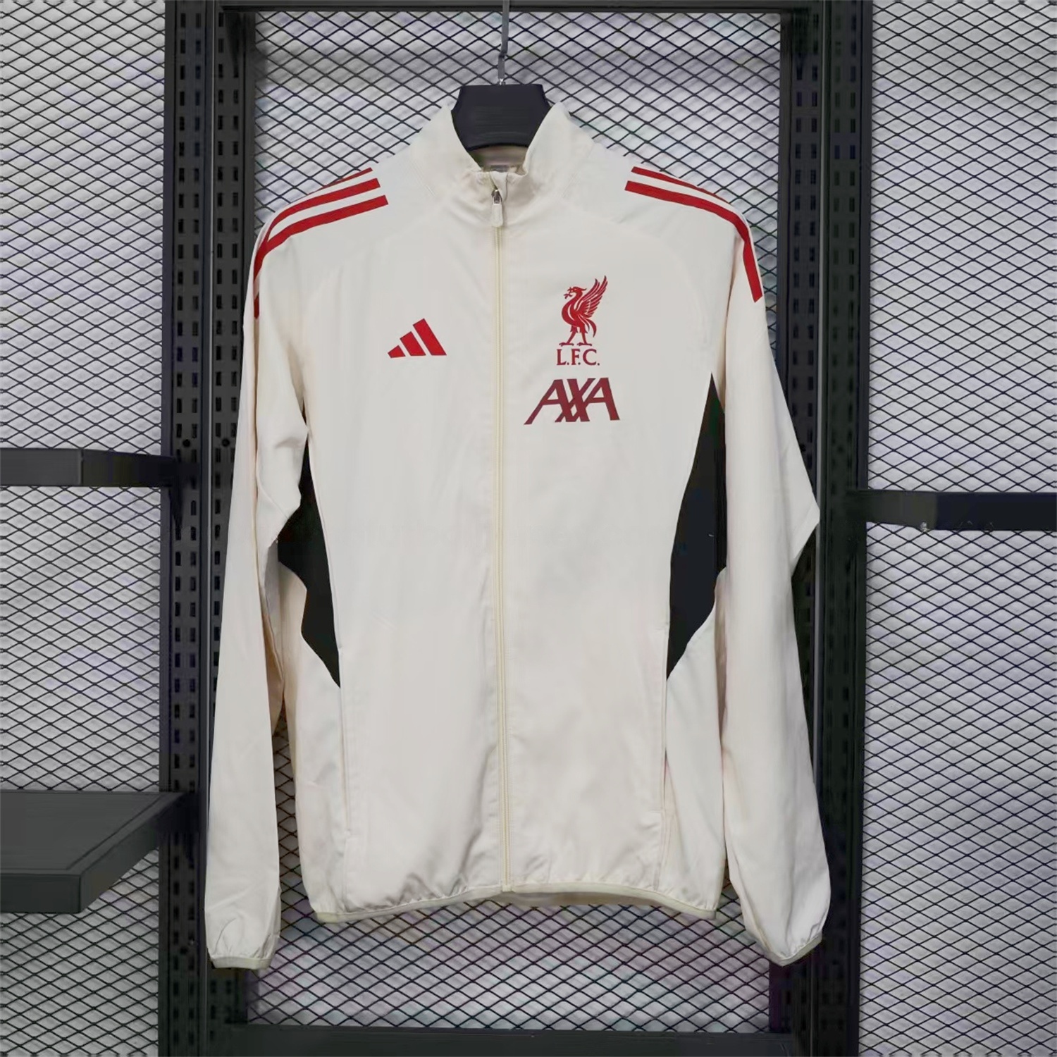 Liver.pool 25-26 White Windbreaker Jacket - Deep Green - JerseysGala