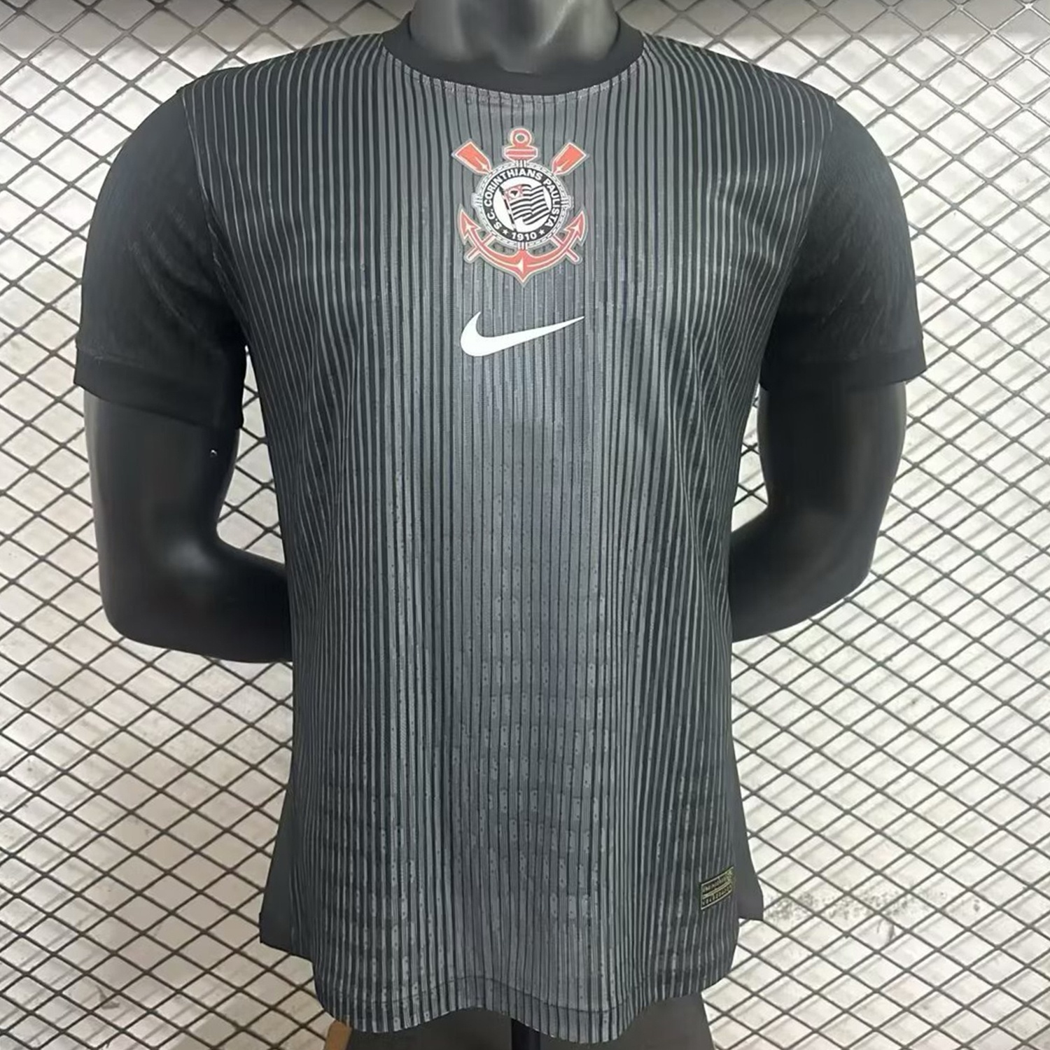 Corinthians 25-26 Goalkeeper Black Jersey - Player Version - JerseysGala