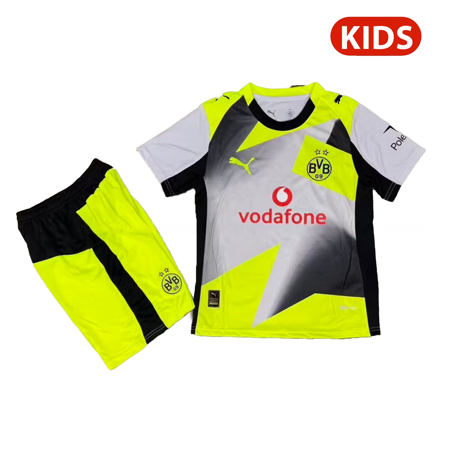 Dortmund 25-26 Away Silver Mist Kids Kit - JerseysGala