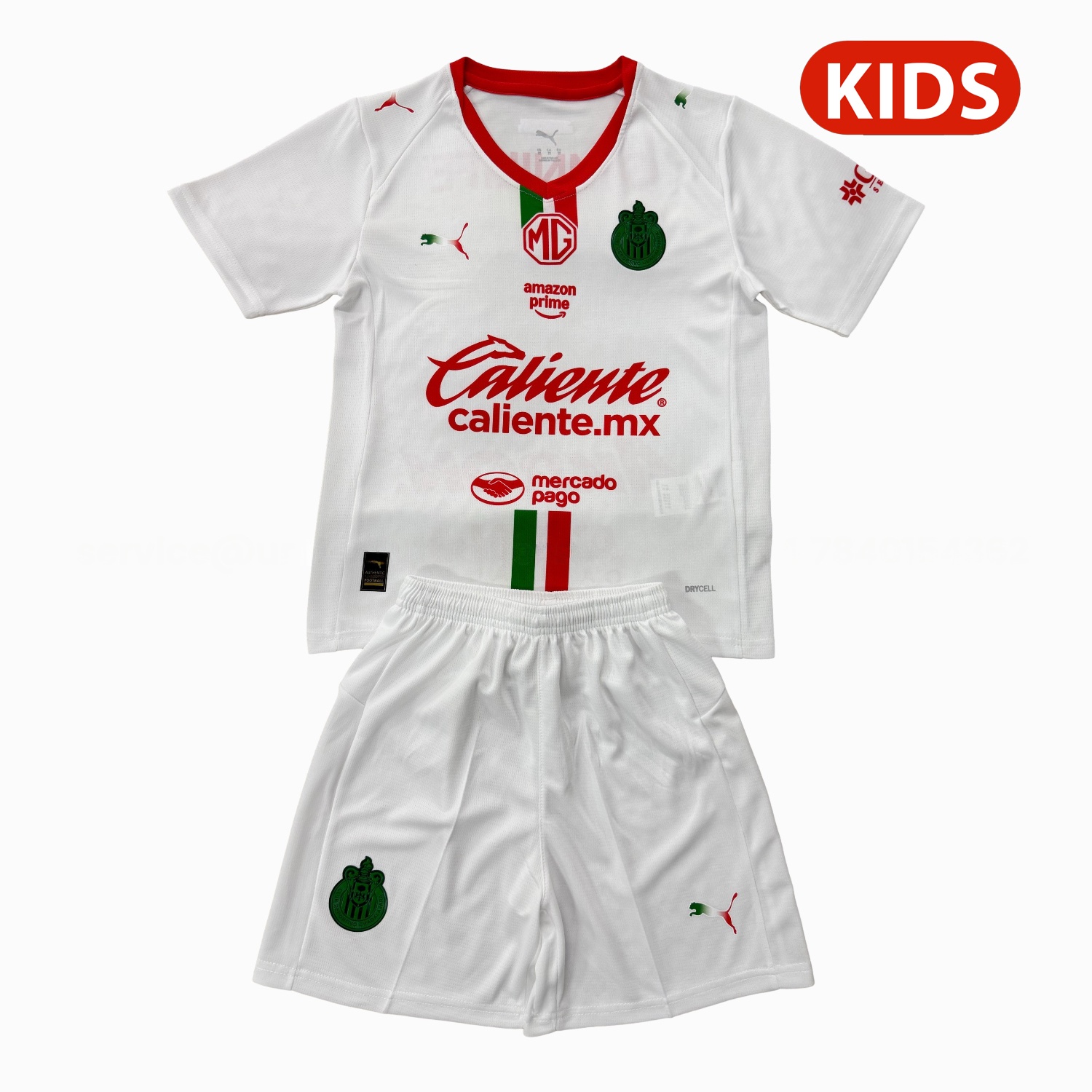 Chivas de Guadalajara 25-26 Away White Kids Kit - JerseysGala
