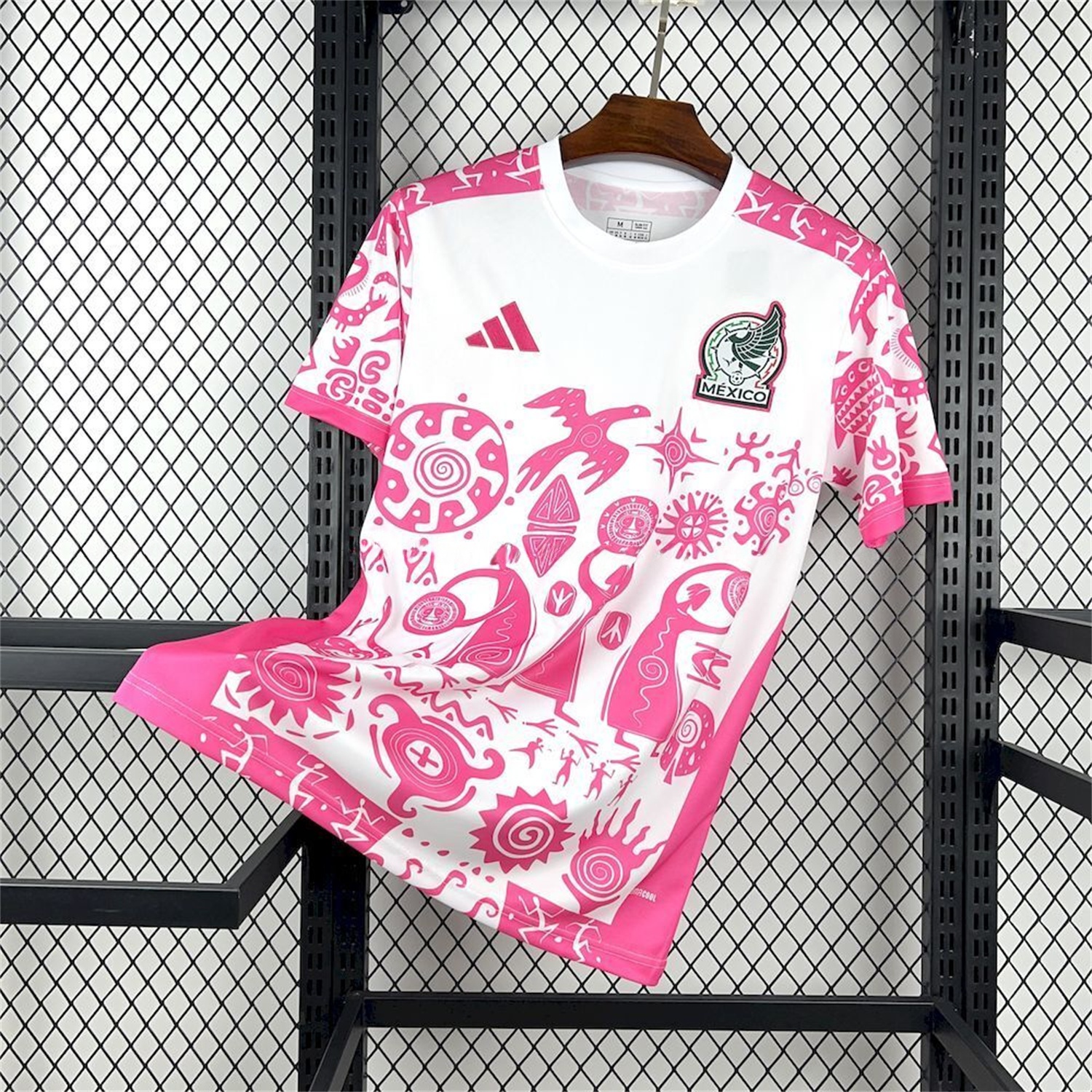 Mexico 25-26 Mayan Cvilization Pink And White Special Jersey - Fans Version - JerseysGala