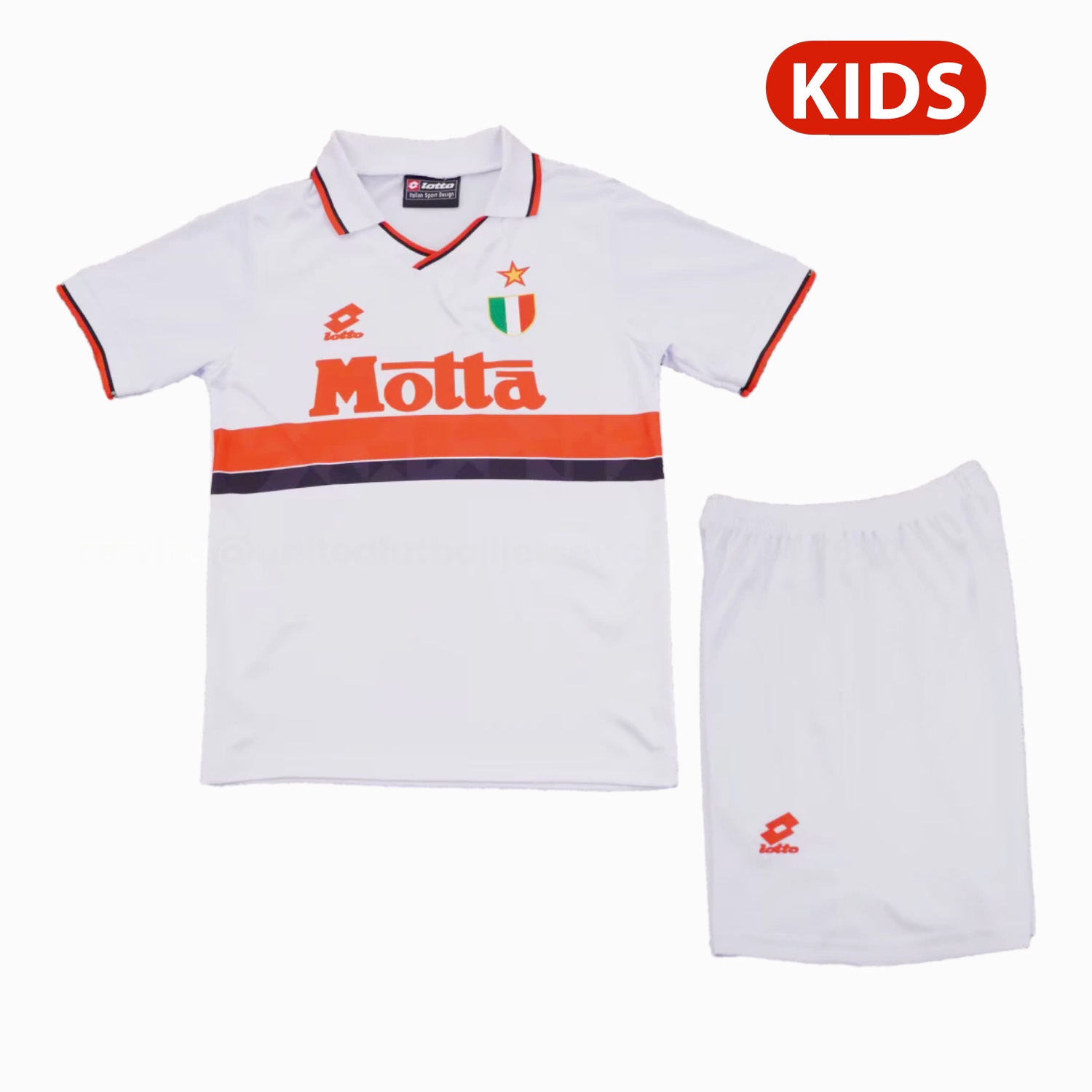 Retro AC Milan 1993-94 Away Kids Kit - JerseysGala
