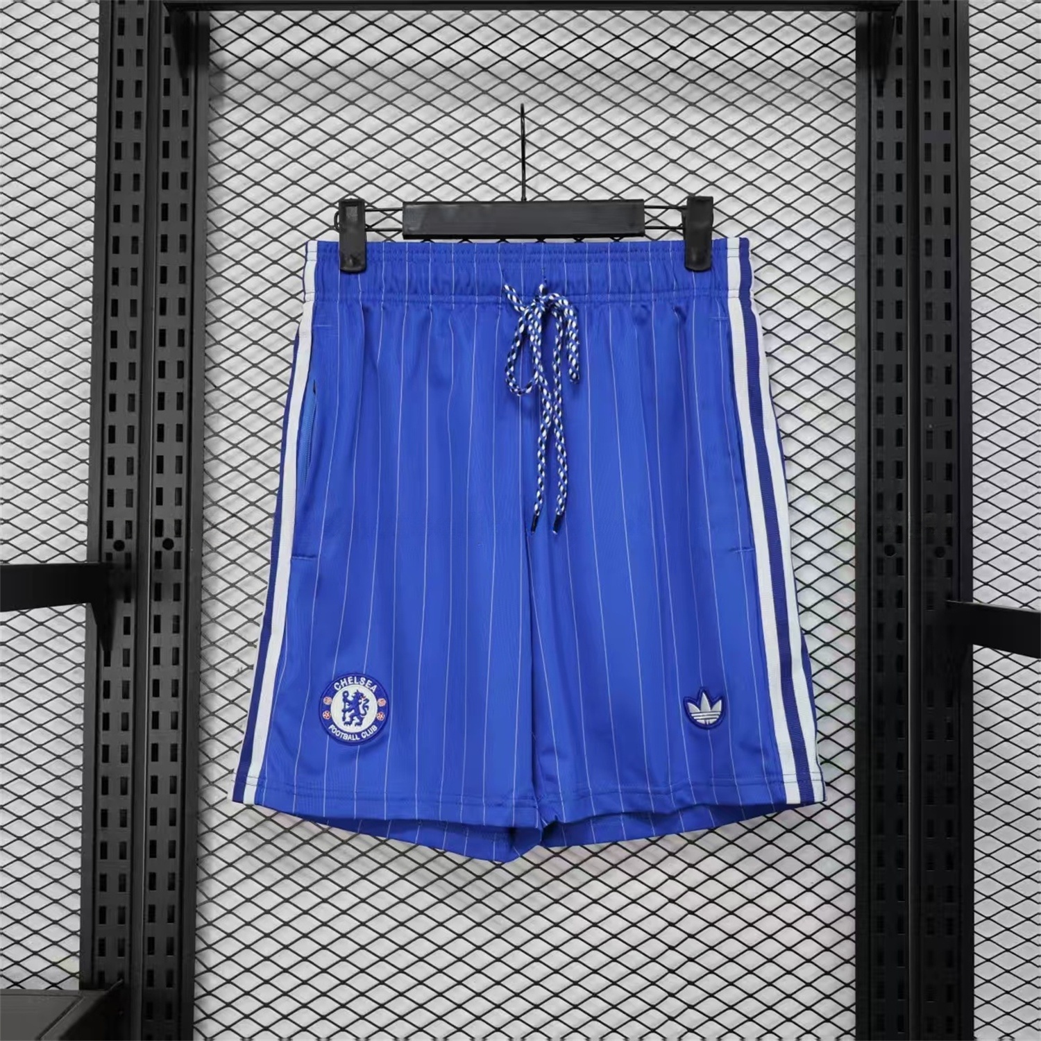 C.H.E.L.S.E.A 25-26 Trefoil Blue Travel Shorts - Player Version - JerseysGala