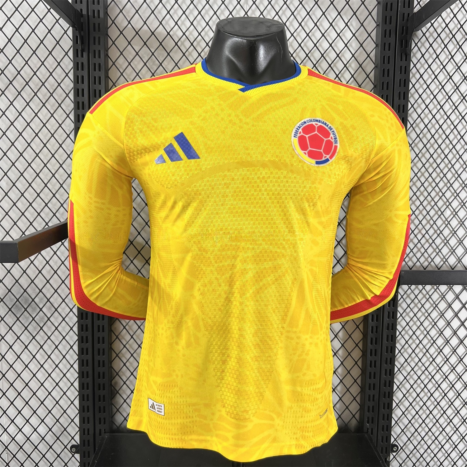 Colombia 2026 Home Long Sleeves Jersey (Leaked Version) - Player Version - JerseysGala