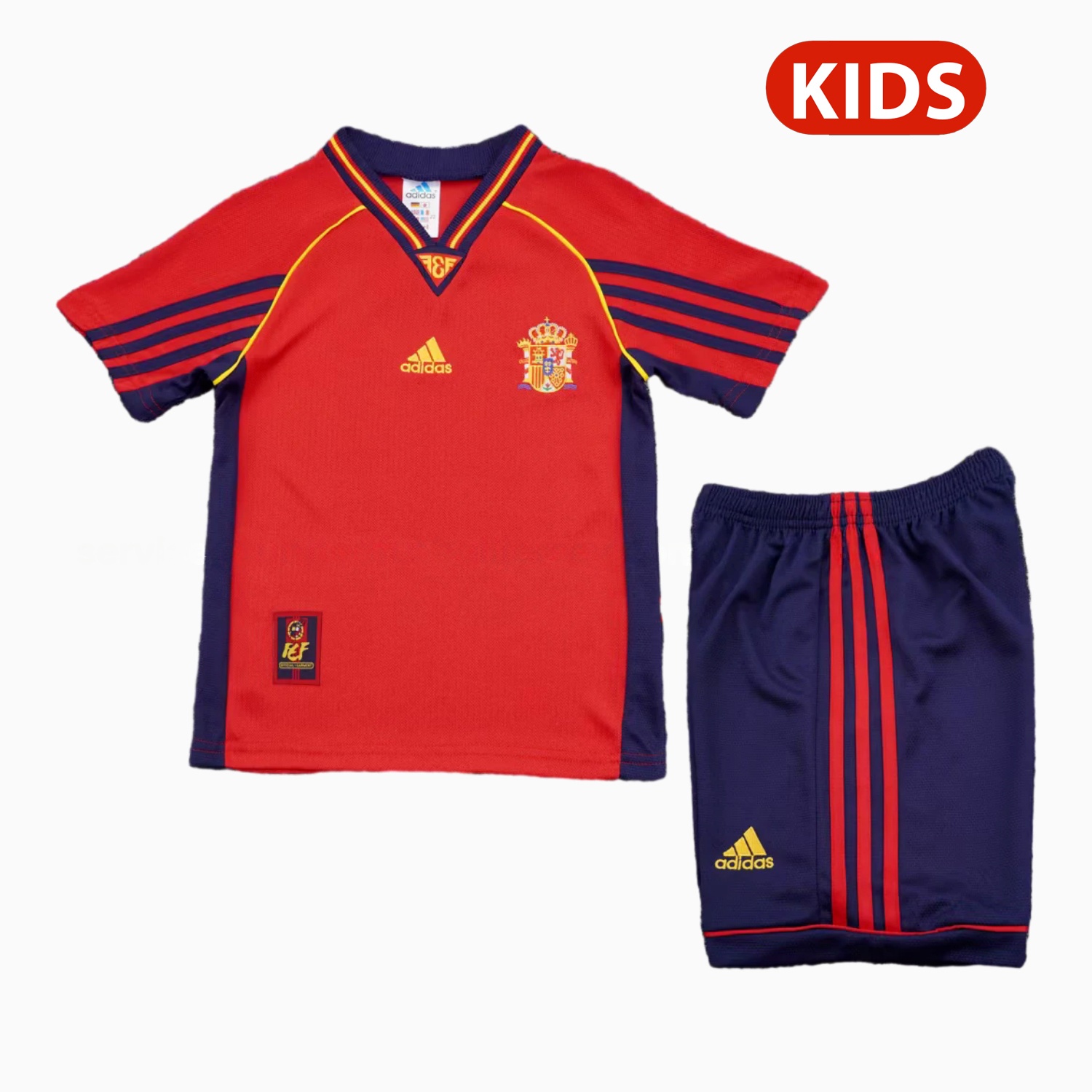 Retro Spain 1998-99 Home Kids Kit - JerseysGala