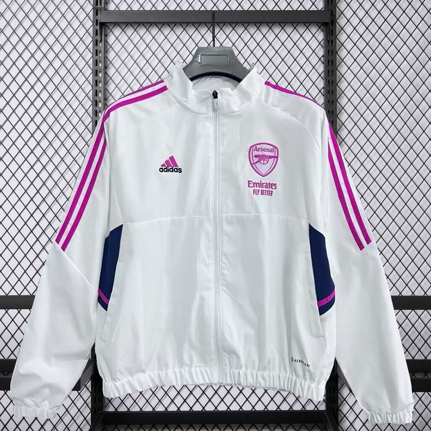 Arsenal 25-26 Windbreaker Jacket - White And Purple - JerseysGala