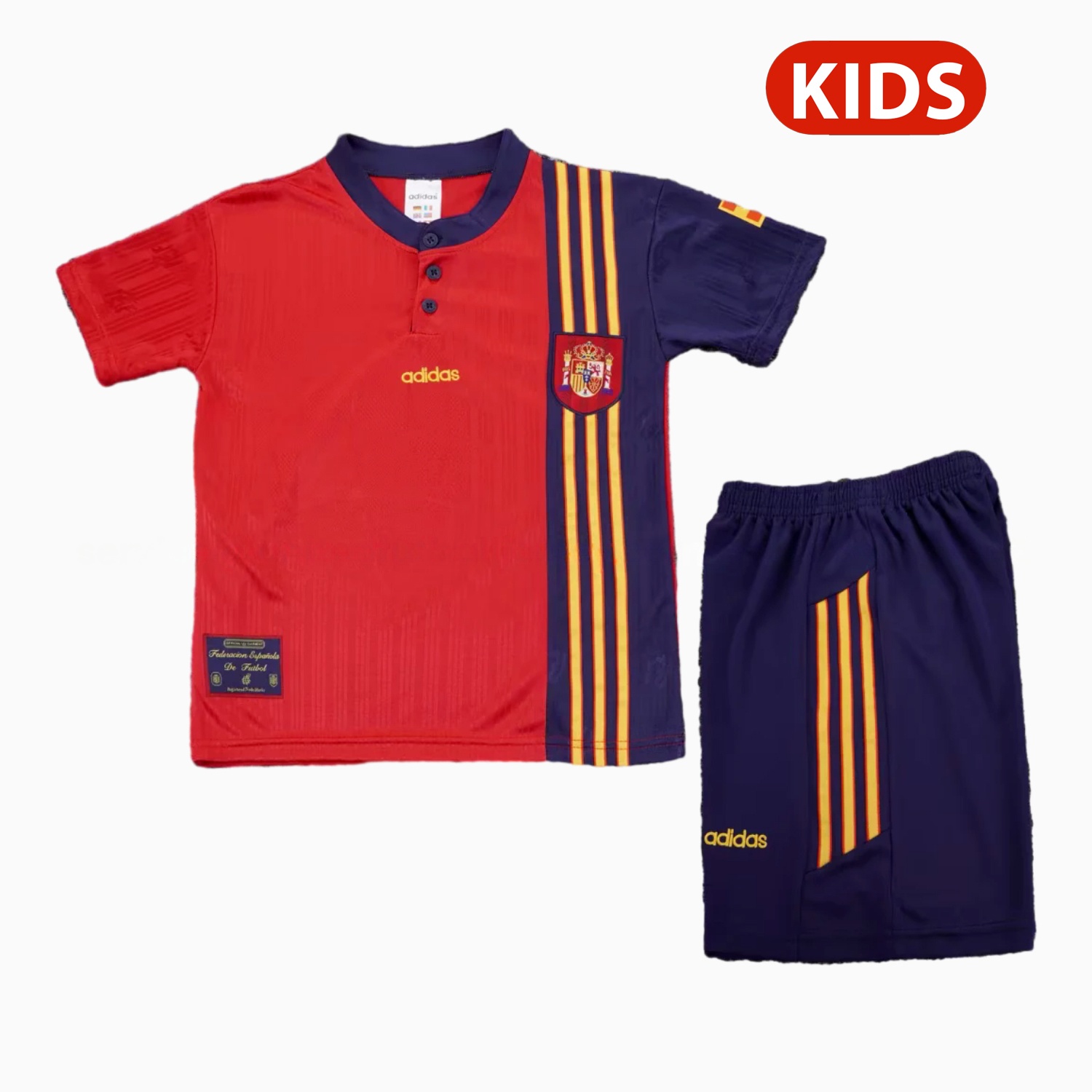 Retro Spain 1996 Home Kids Kit - JerseysGala