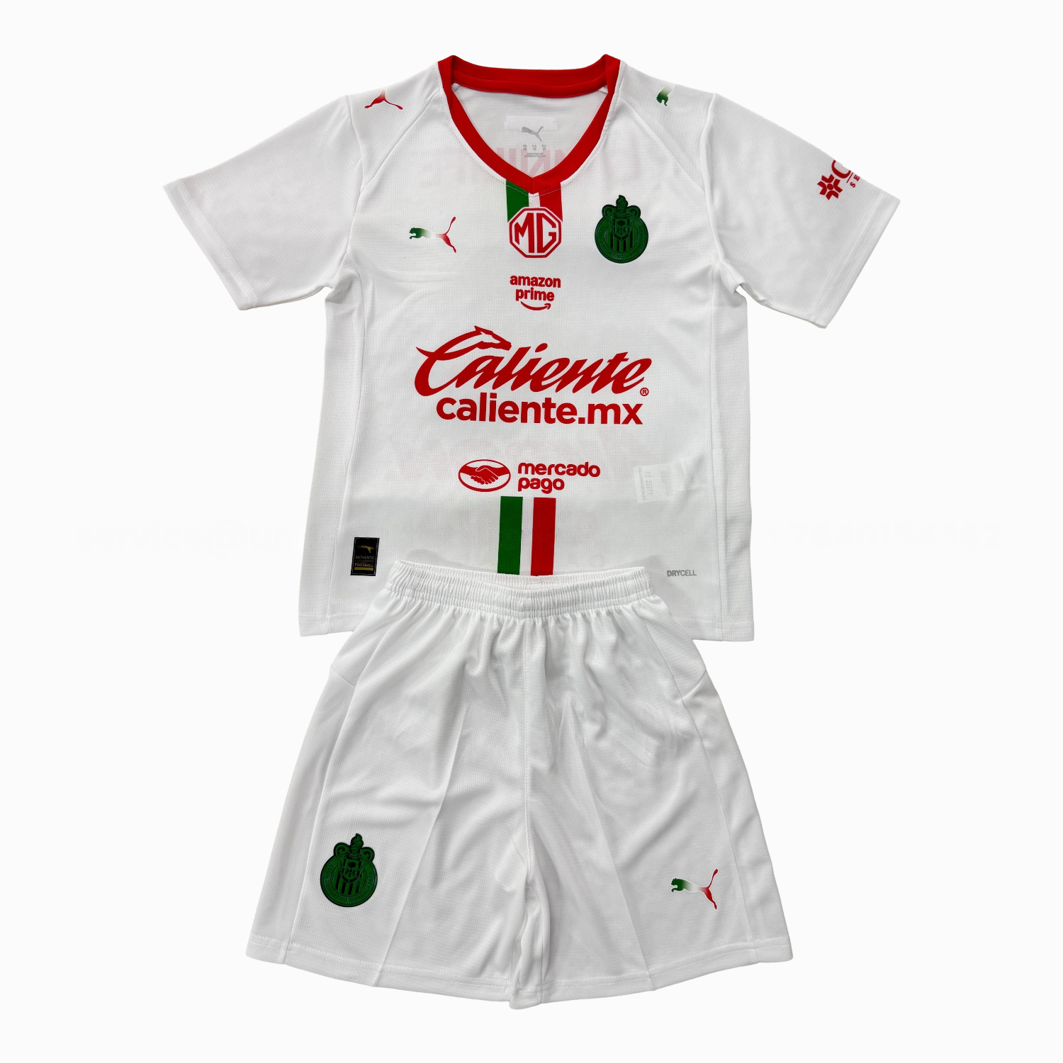 Chivas de Guadalajara 25-26 Away White Men's Adult Jersey Set - Fans Version - JerseysGala