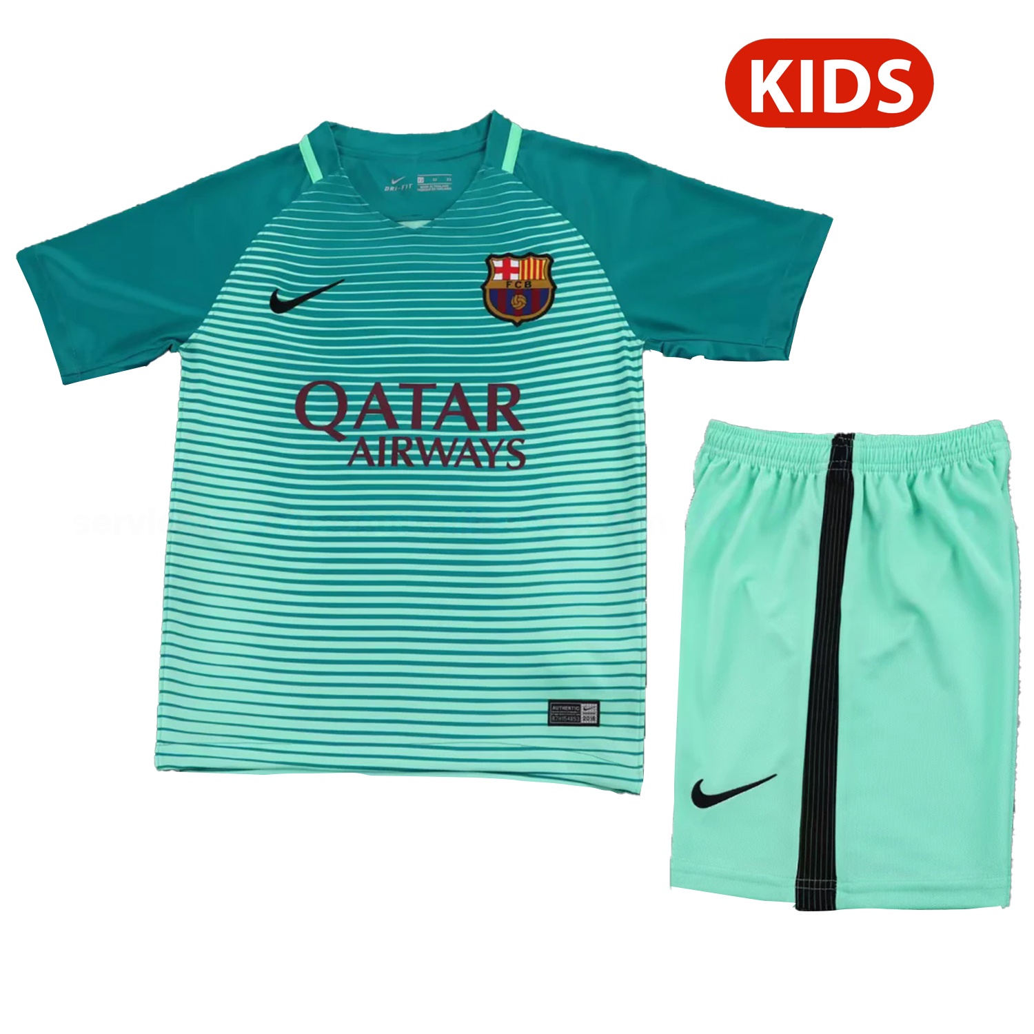 Retro Barcelona 2016-17 Third Kids Kit - JerseysGala