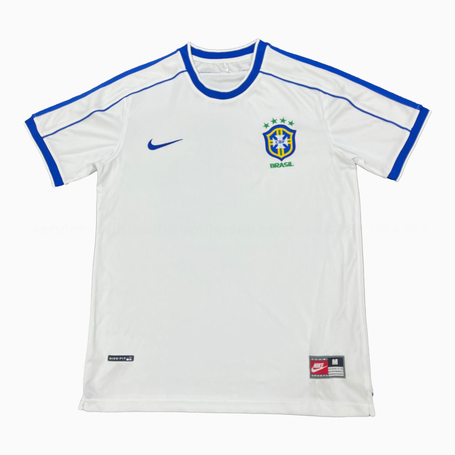 Retro Brazil 1998 Goalkeeper White Jersey - JerseysGala