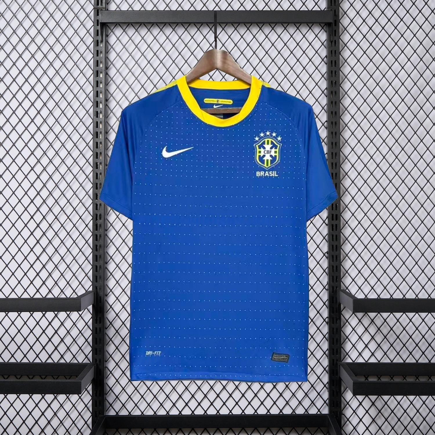 Retro Brazil 2010 Away Blue Jersey - JerseysGala