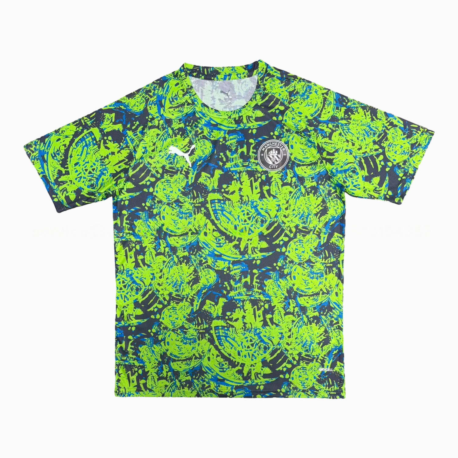 Manchester City 25-26 Vibrant Green Pre-Match Jersey - Fans Version - JerseysGala