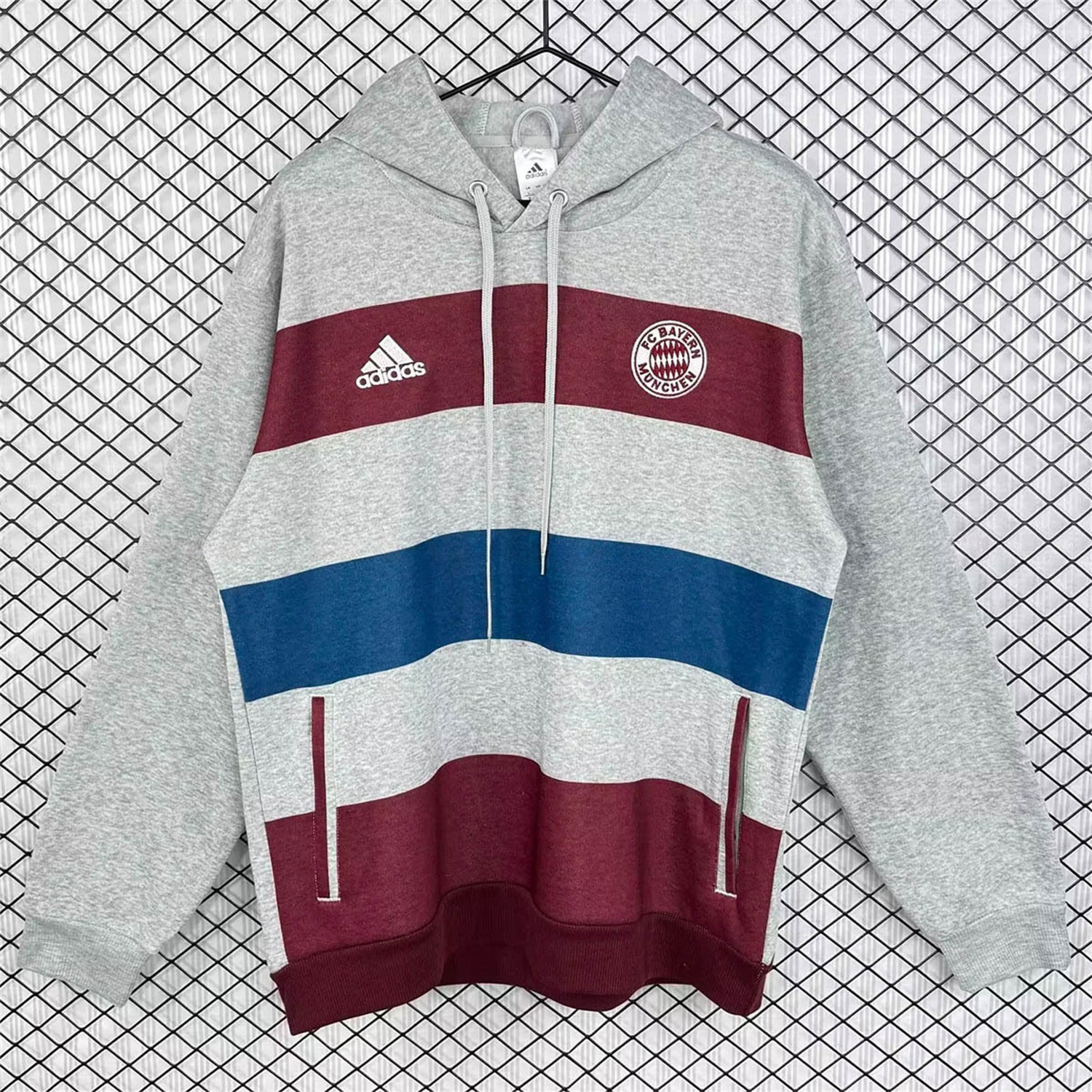 Retro Bayern Munich 2014-15 Grey Unisex Pullover Hoodie - JerseysGala