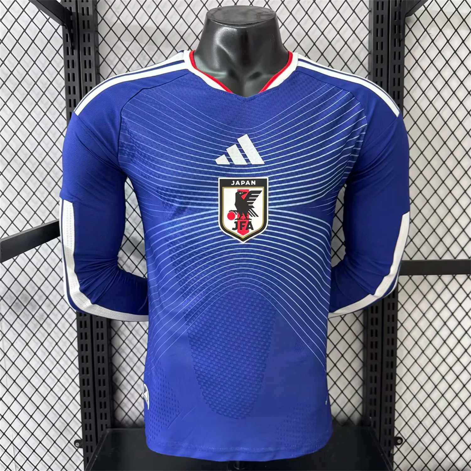 Japan 2026 Home Deep Blue Long Sleeves Jersey - Player Version - JerseysGala