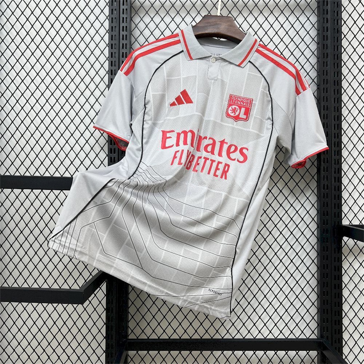 Lyon 25-26 Third Grey Jersey - Fans Version - JerseysGala