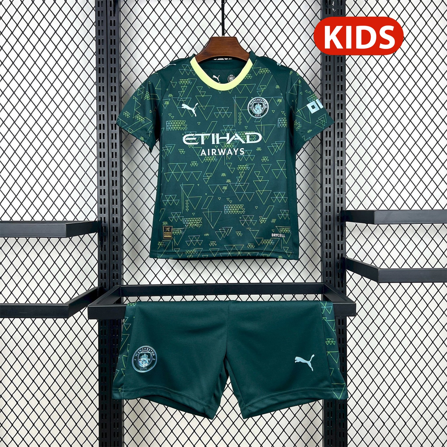 Manchester City 25-26 Fourth Green Kids Kit - JerseysGala