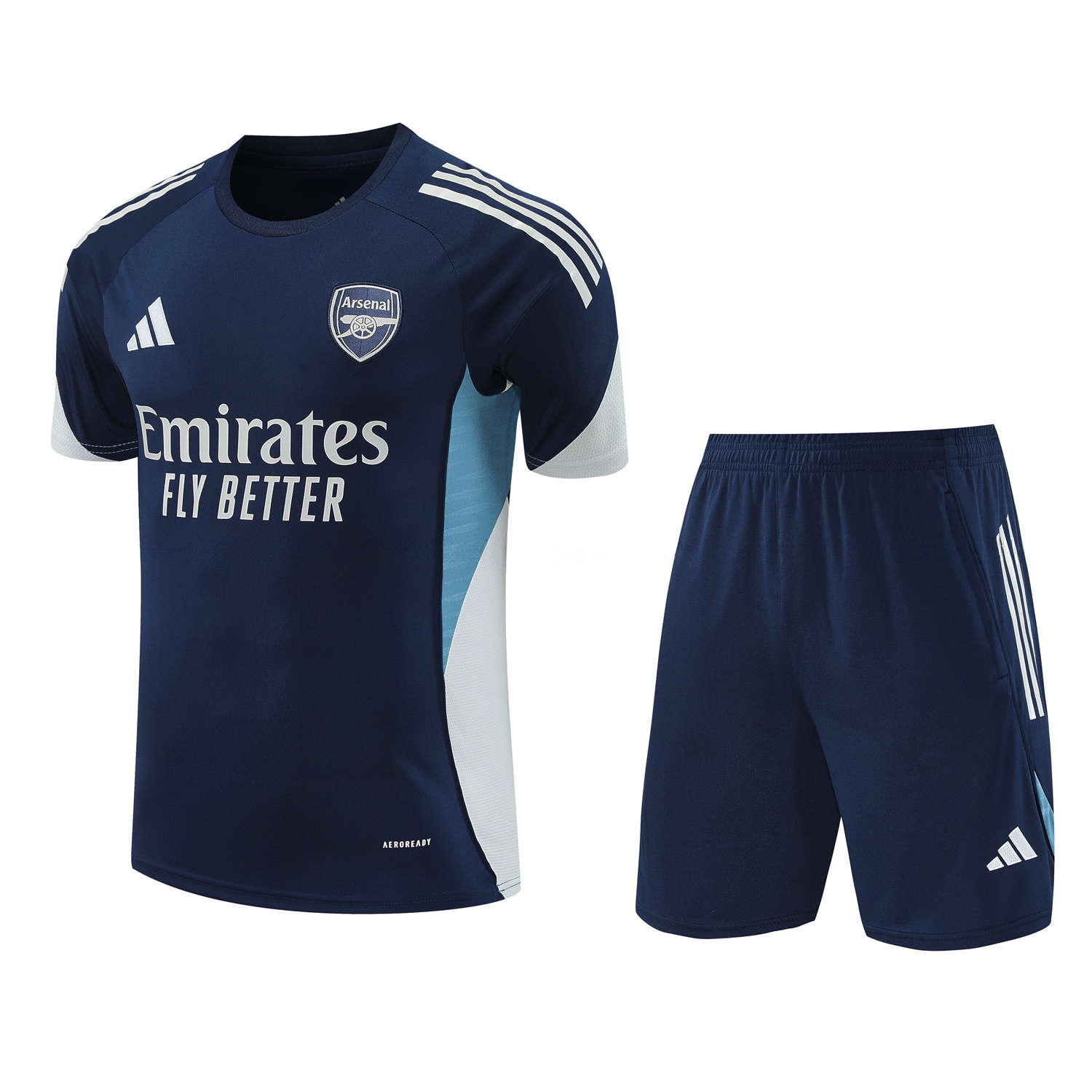 Arsenal 25-26 Short-Sleeve Training Set - Deep Blue Top & Shorts - JerseysGala