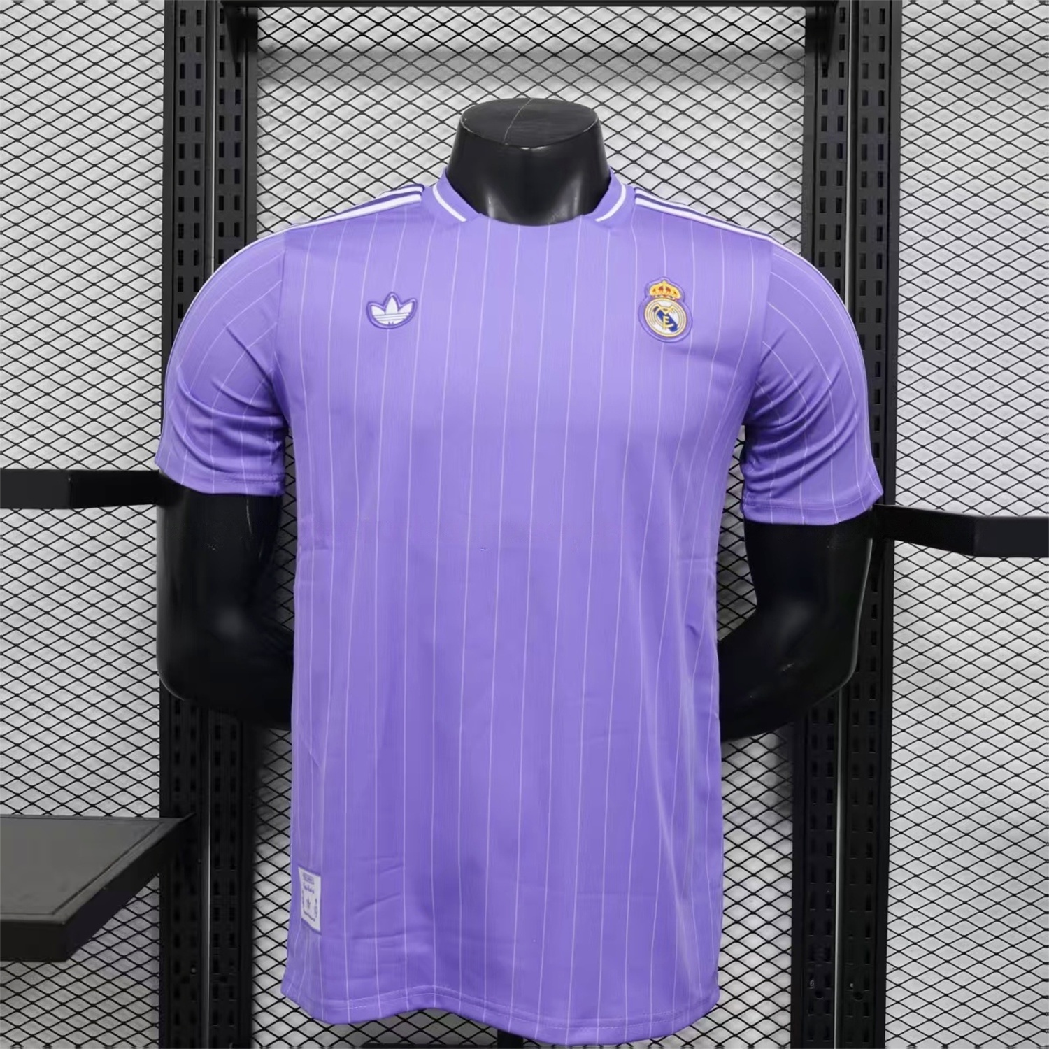 Real Madrid 25-26 Icon Range Trefoil Light Purple Travel Jersey - Player Version - JerseysGala