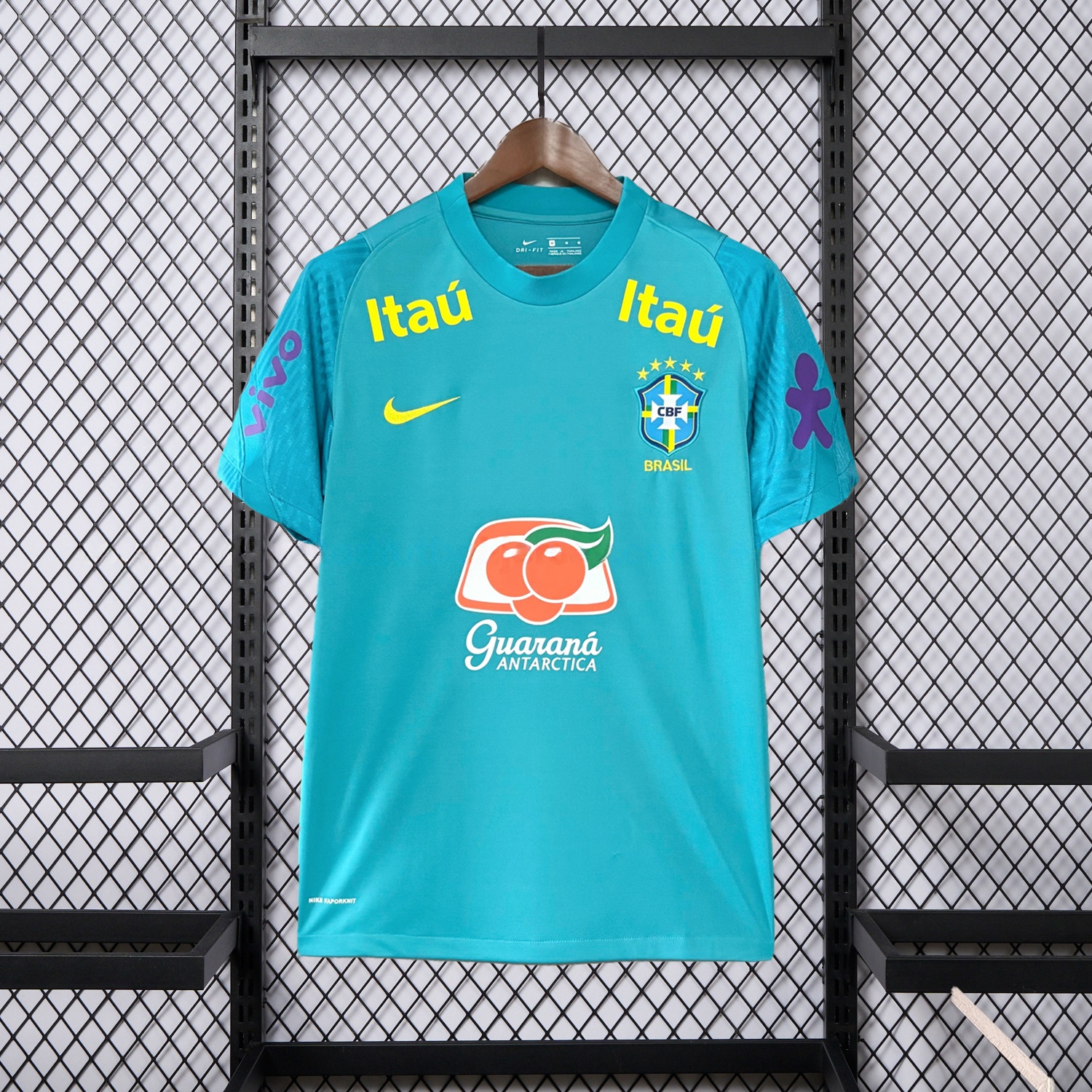 Retro Brazil 2022 Pre-Match Cyan Special Jersey - JerseysGala