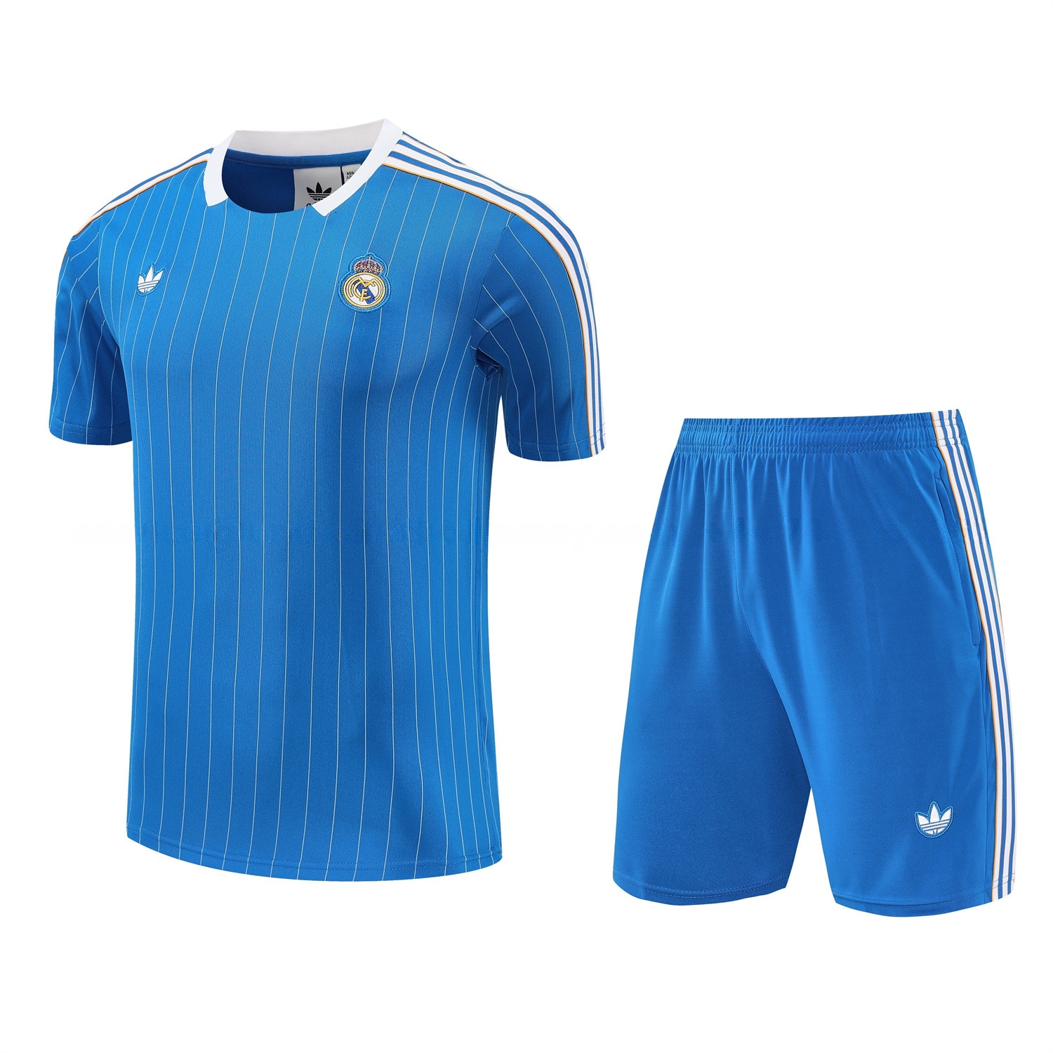Real Madrid 25-26 Short-Sleeve Training Set - Blue Vest & Blue Shorts - JerseysGala