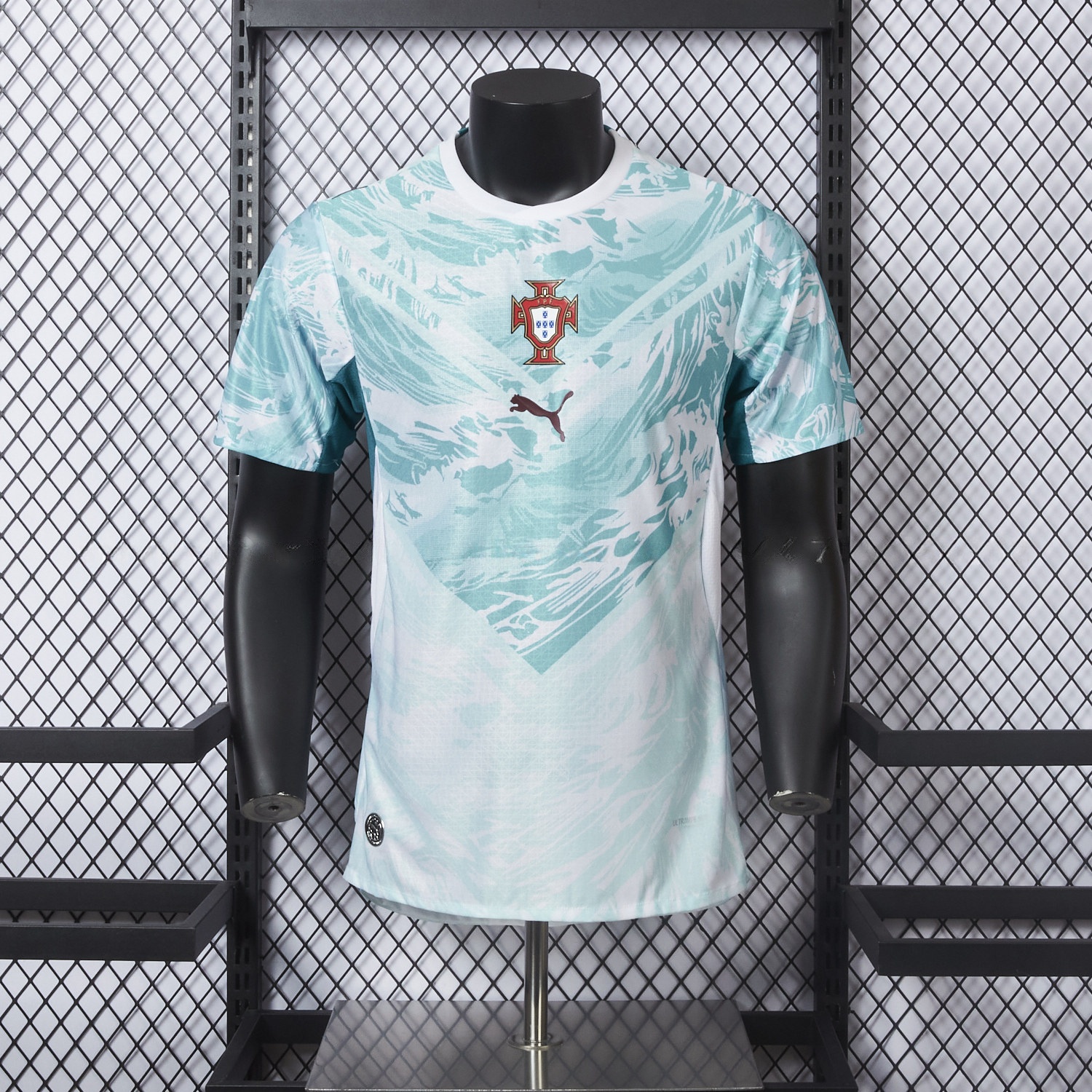 Portugal 2026 Away White And Cyan Jersey - Player Version - JerseysGala