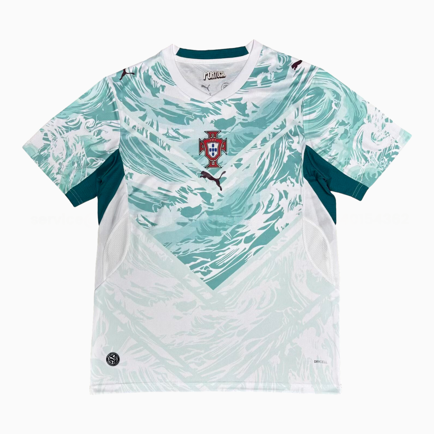 Portugal 2026 Away White And Cyan Jersey - Fans Version - JerseysGala