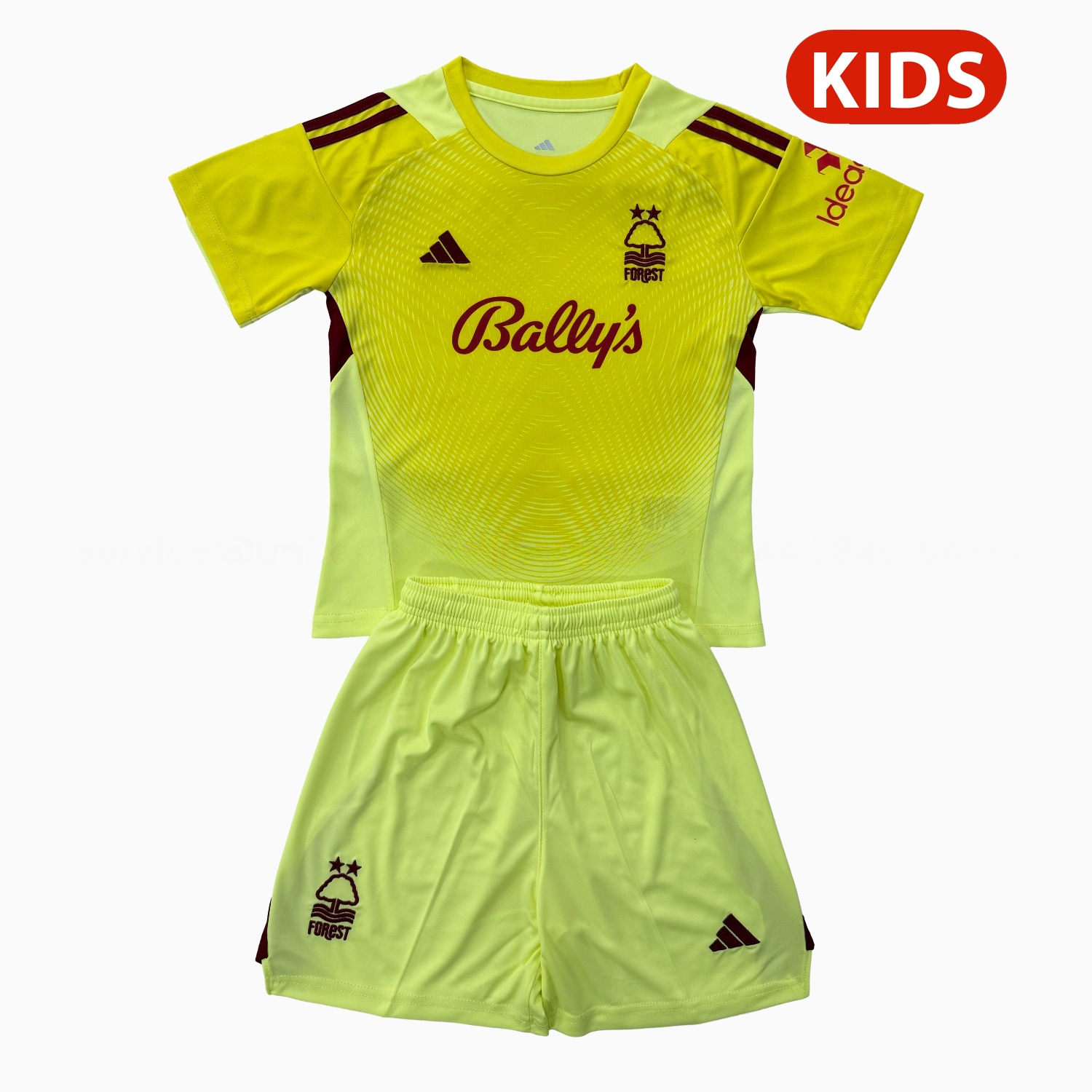 Nottingham Forest 25-26 Yellow Goalkeeper Kids Kit - JerseysGala