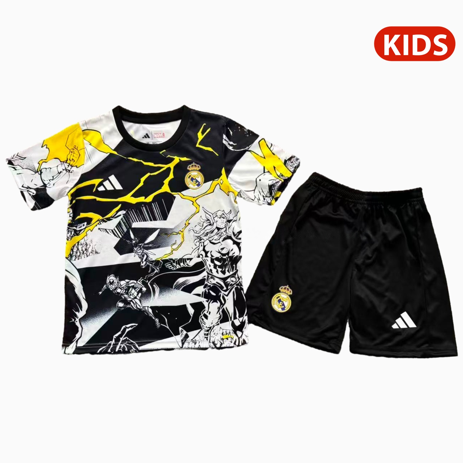 Real Madrid 25-26 Thunder Comics Pre-Match Special Kids Kit - JerseysGala