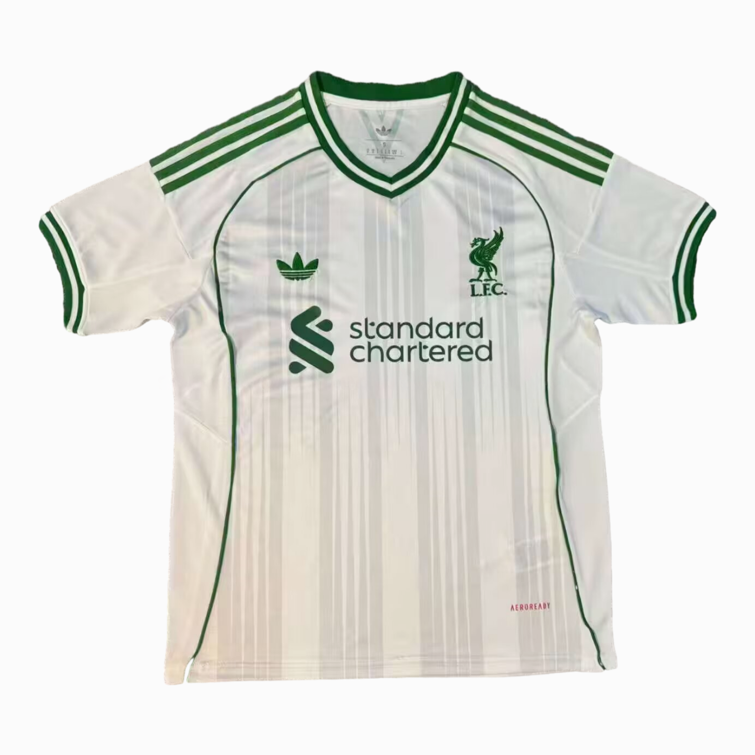 Liver.pool 25-26 Green Lines White Special Jersey - Fans Version - JerseysGala