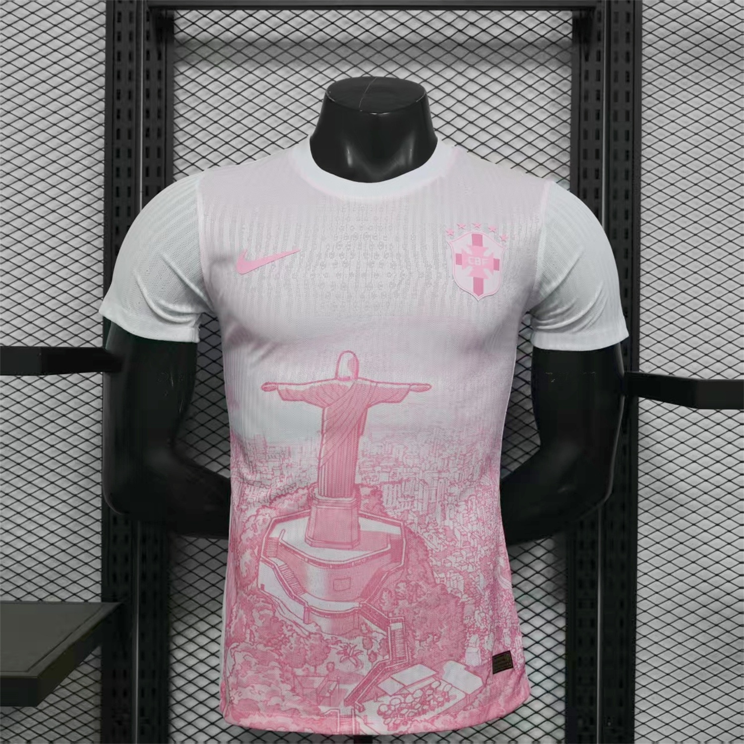Brazil 25-26 Pink White Jesus Statue Special Jersey - Player Version - JerseysGala