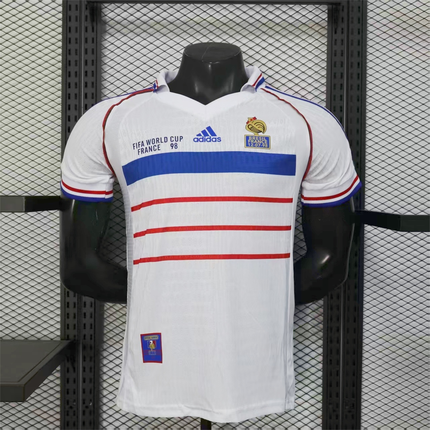 Retro France 1998 Away White Jersey - Player Version - JerseysGala