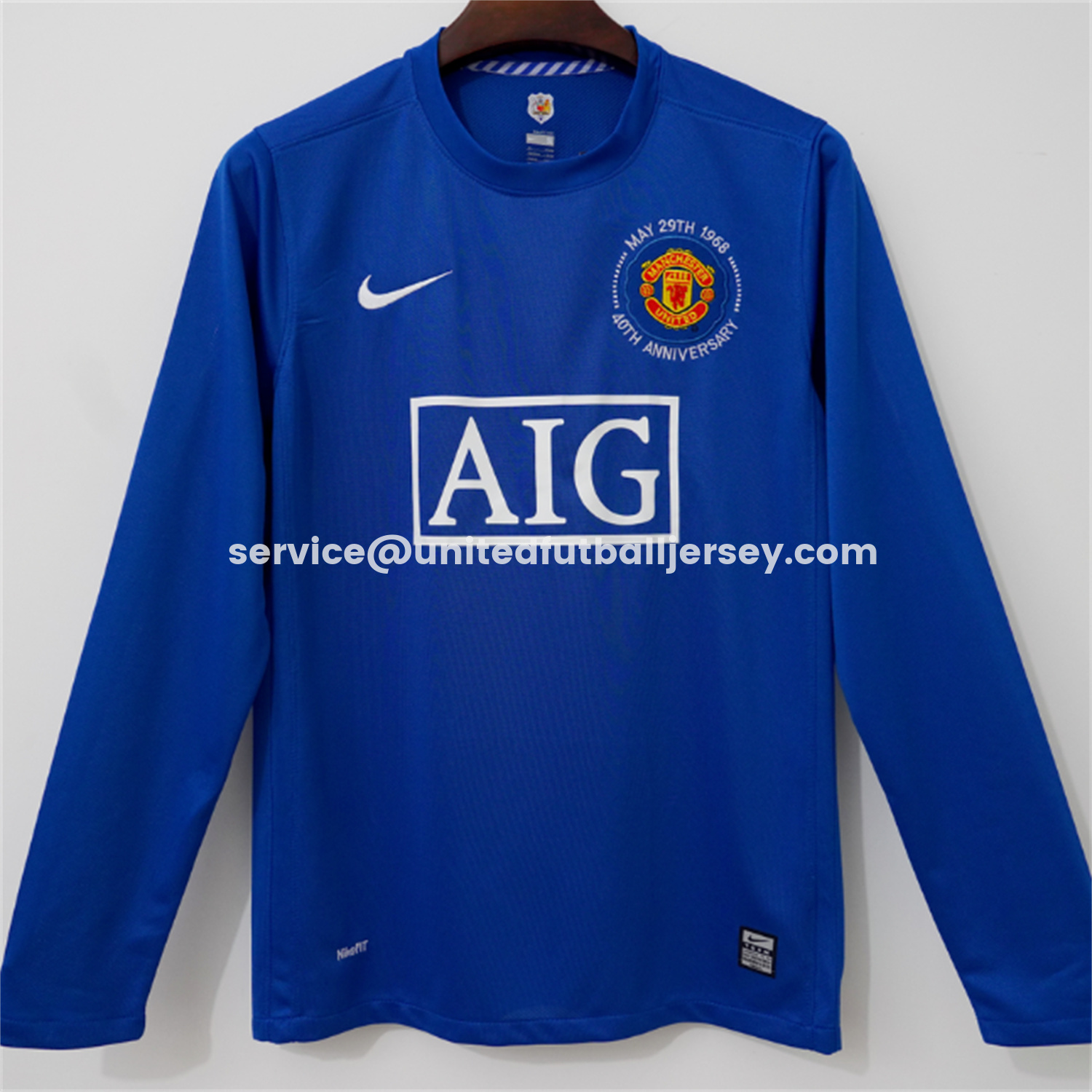 Retro Manchester United 08-09 Third 40th Anniversary Long Sleeve Jersey - JerseysGala