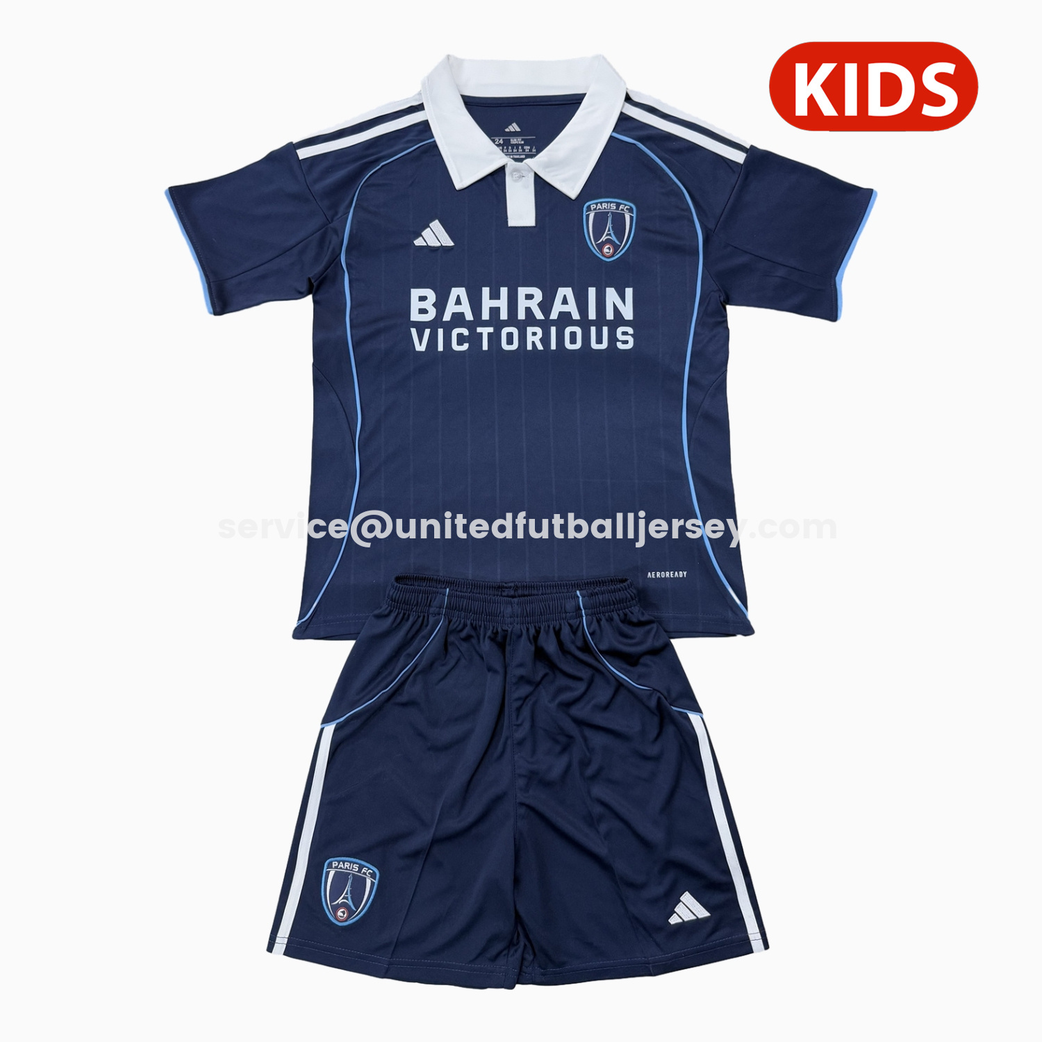 Paris FC 25-26 Home Kids Kit - JerseysGala