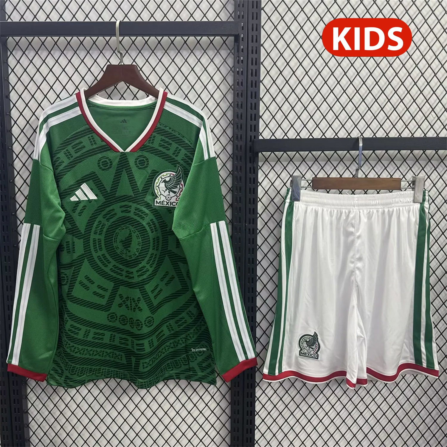 Mexico 2026 Home Long Sleeves Kids Kit - JerseysGala