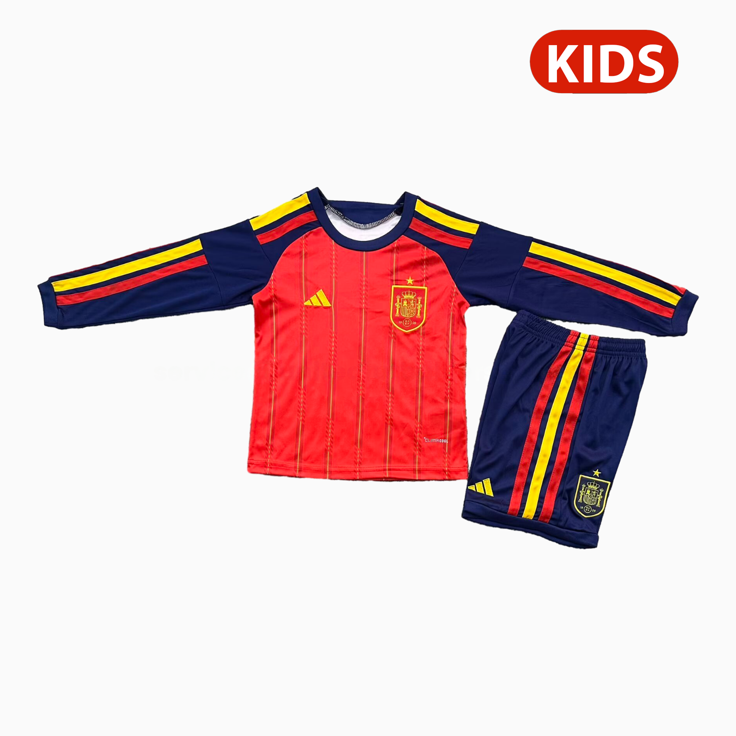 Spain 2026 Home Long Sleeves Kids Kit - JerseysGala