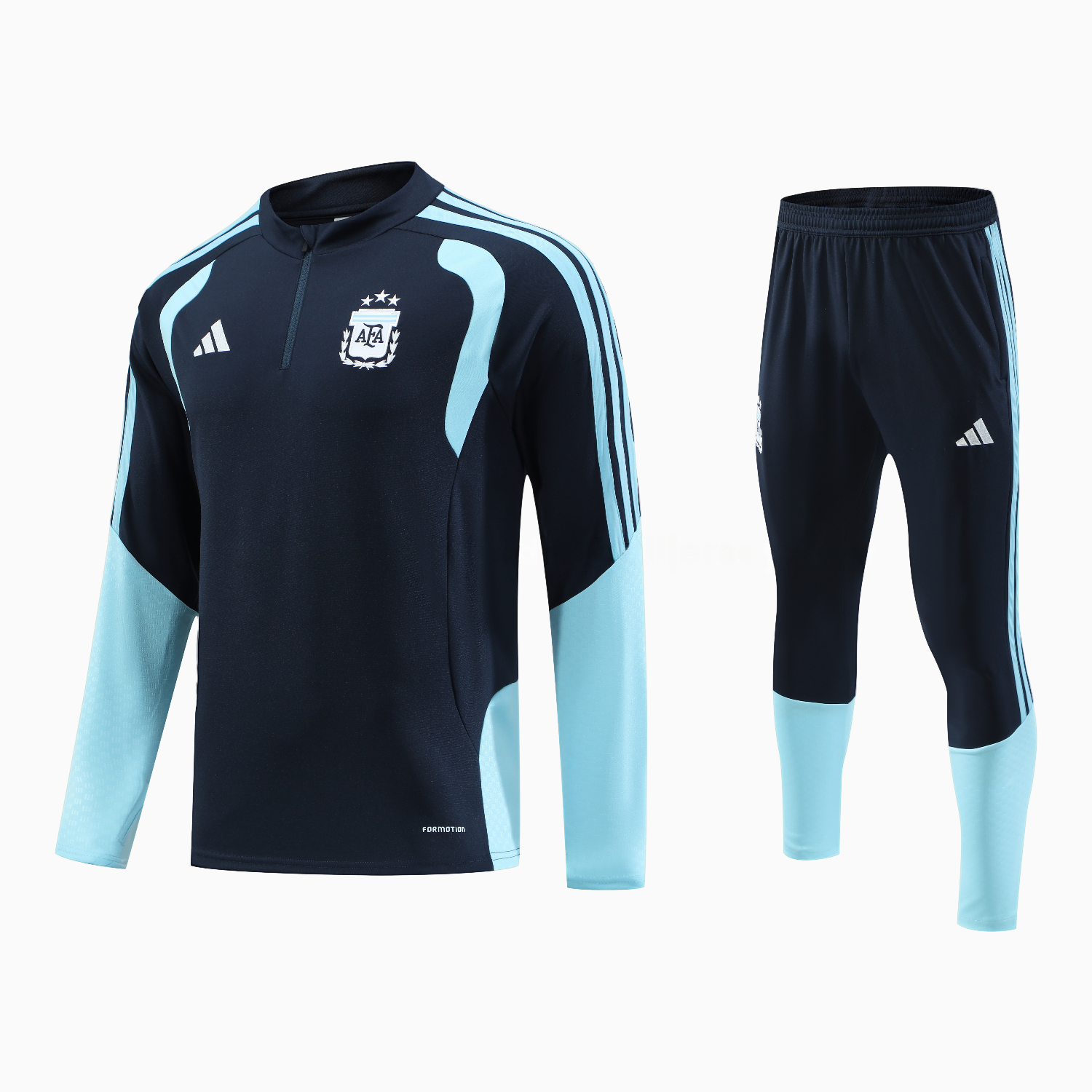 Argentina 2026 Long Sleeve Training Set - Blue Black Top & Pants - JerseysGala