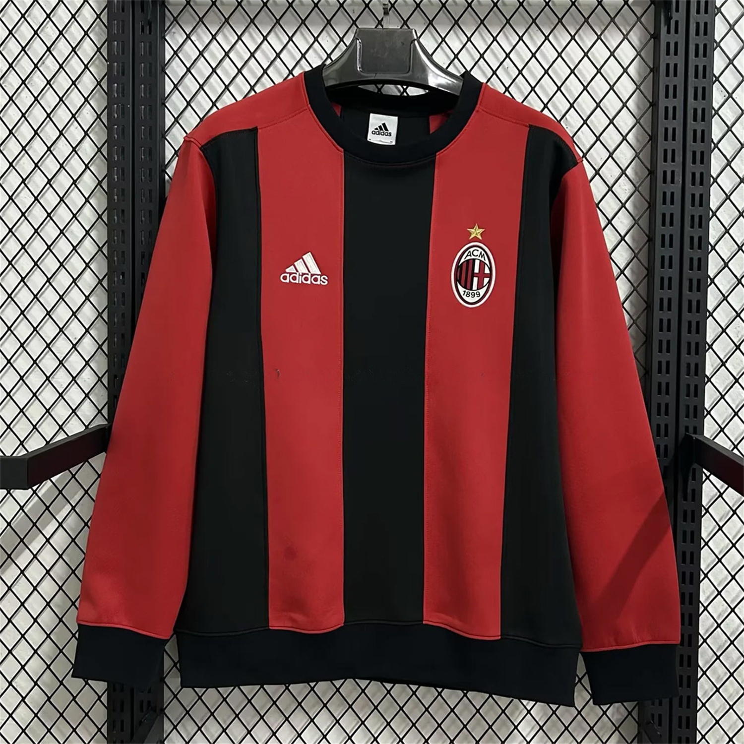 AC Milan Red Black Stripes Unisex Pullover Hoodieullover Hoodie - JerseysGala