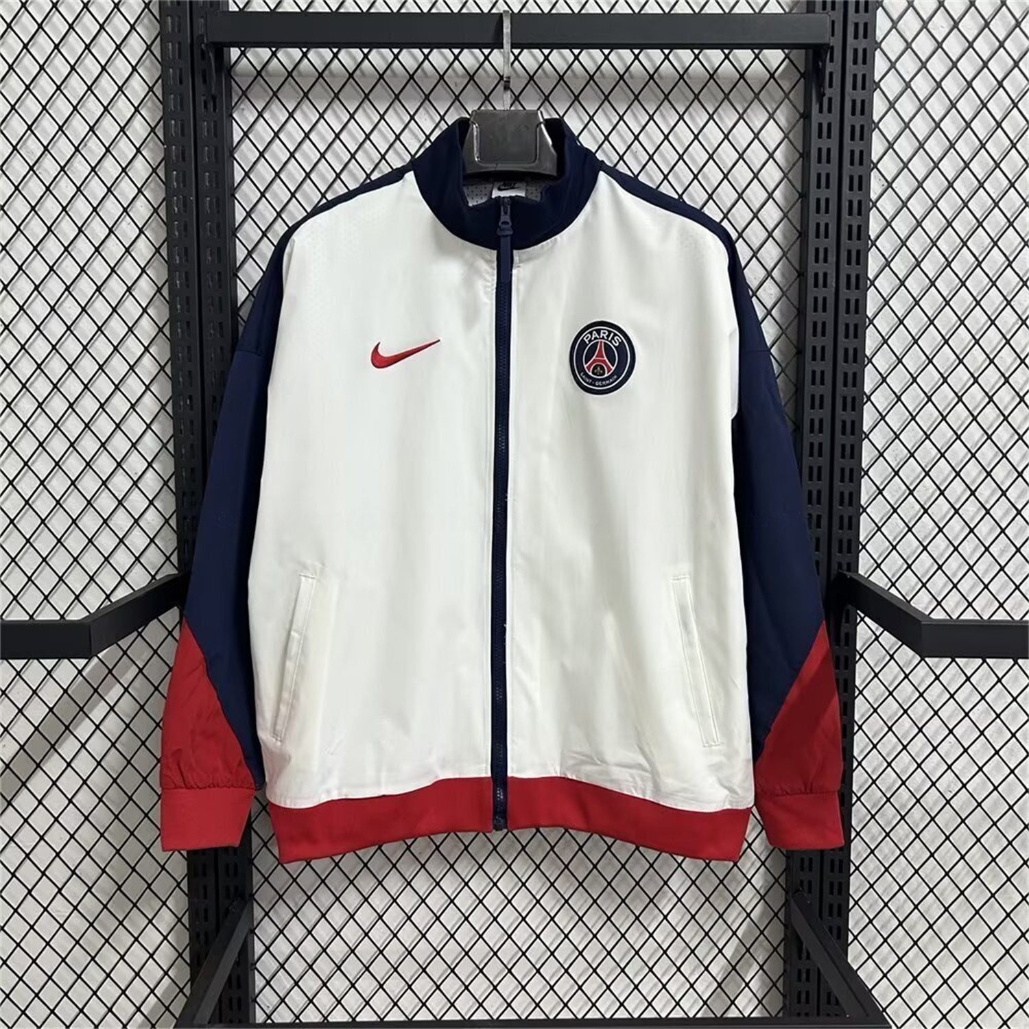 Paris Saint-Germain PSG 25-26 Windbreaker Jacket - White - JerseysGala
