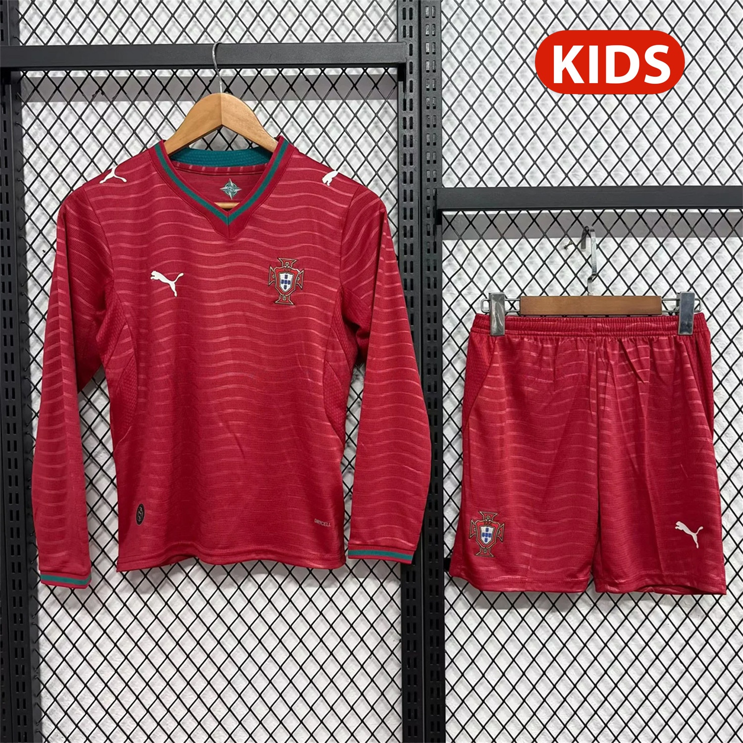 Portugal 2026 Home Long Sleeves Kids Kit - JerseysGala
