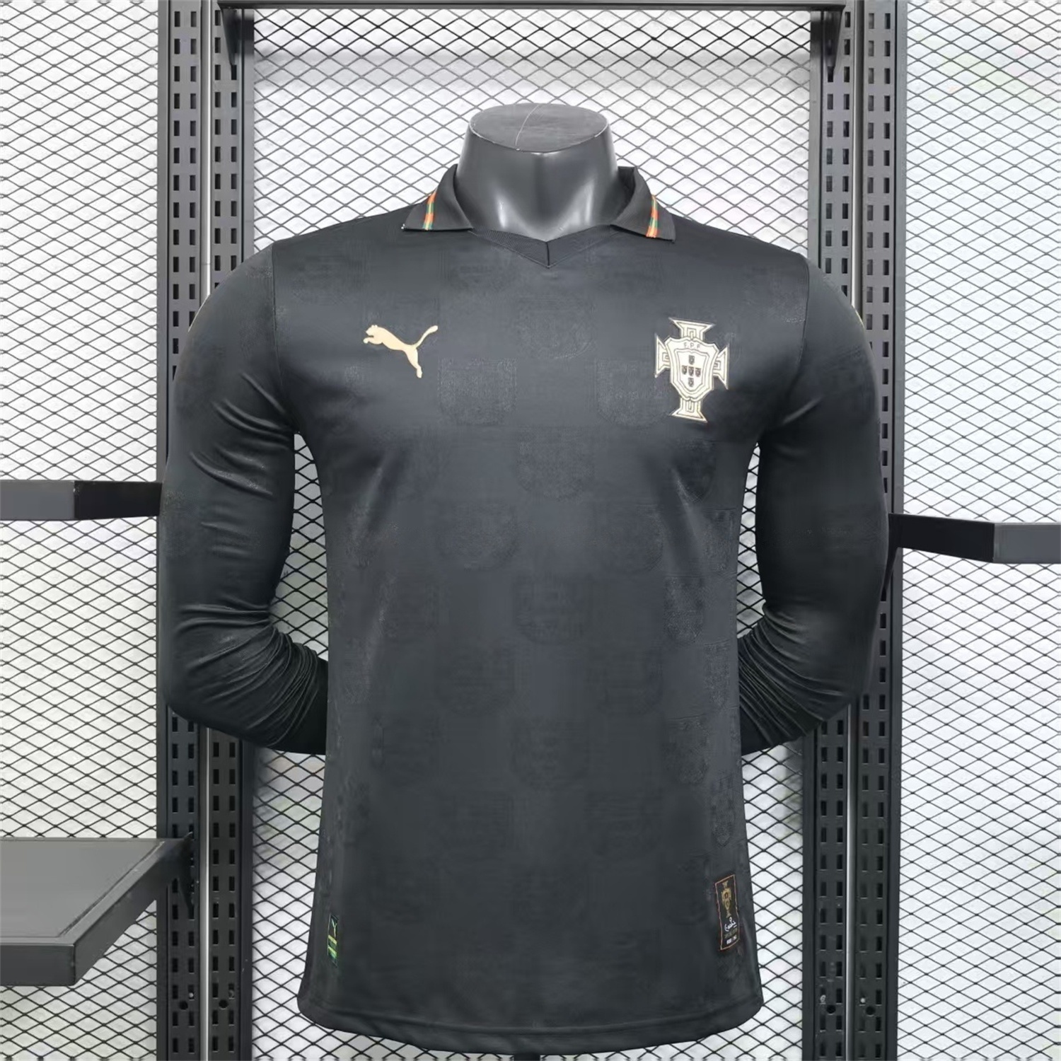 Portugal 2026 Away Black Long Sleeves Jersey - Player Version - JerseysGala