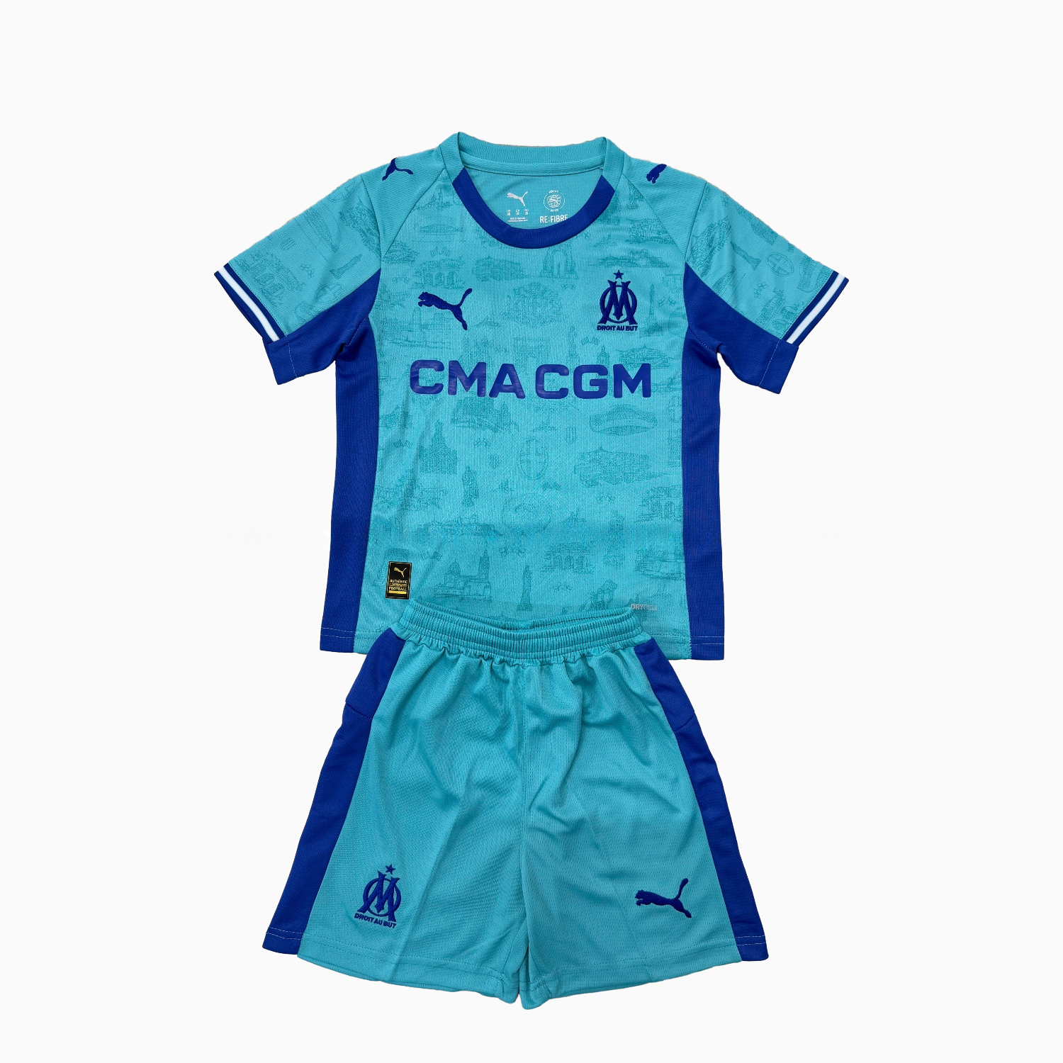 Marseille 25-26 Blue Goalkeeper Men's Adult Jersey Set - Fans Version - JerseysGala