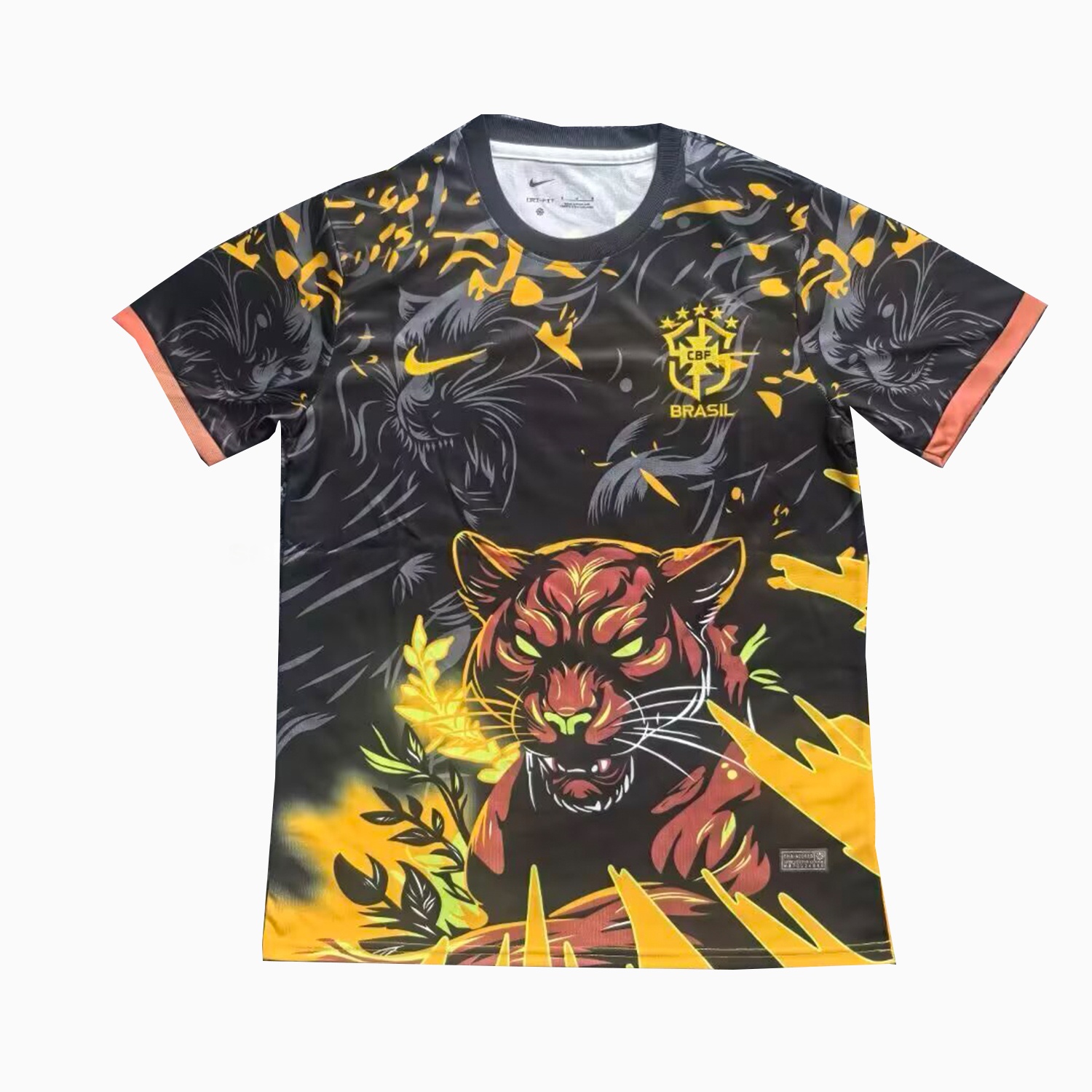 Brazil 25-26 Leopard Yellow And Black Jersey - Fans Version - JerseysGala